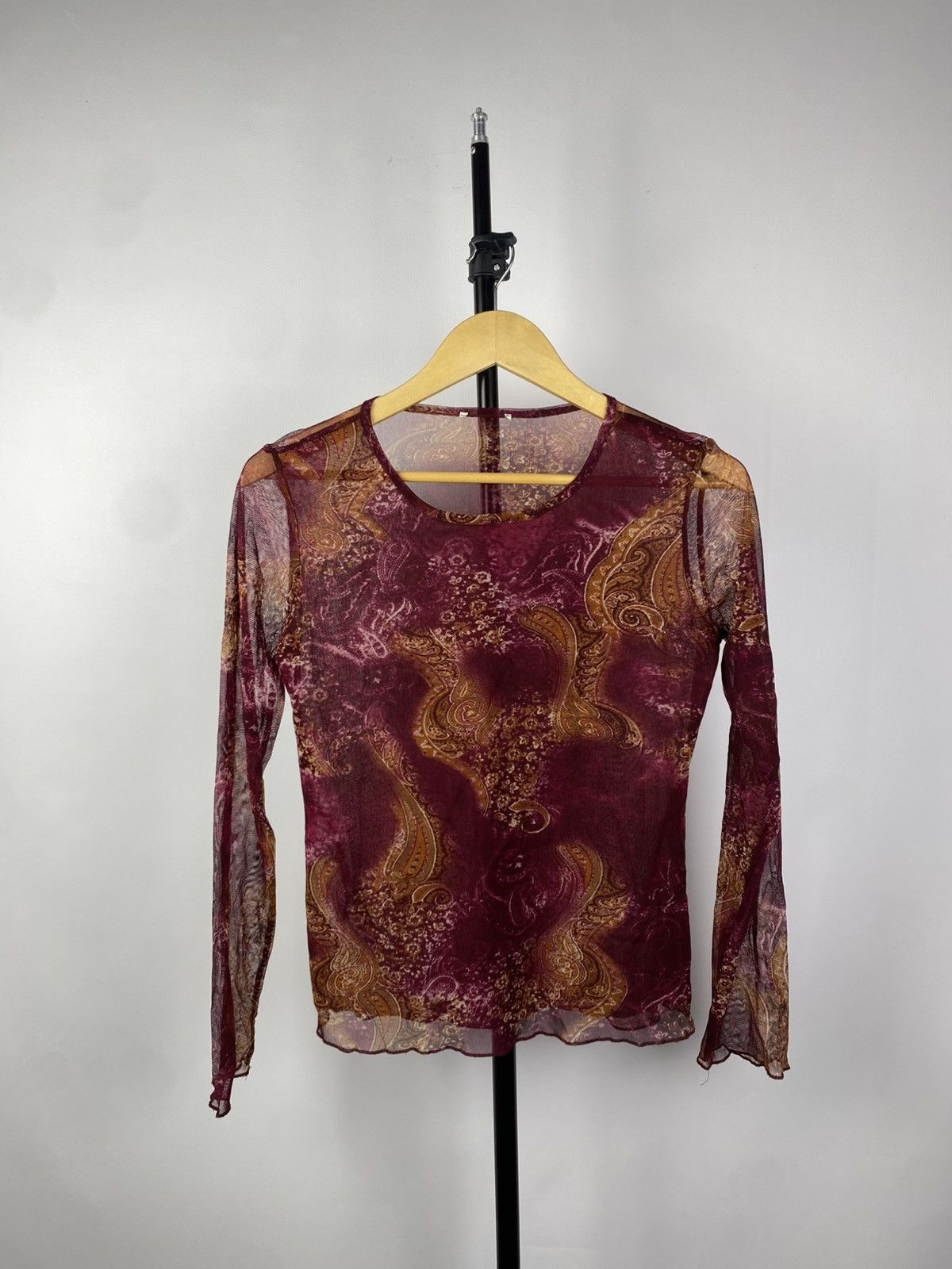 Designer × Japanese Brand × Vintage Save The Queen Jean Paul Gaultier Style Floral Mesh Blouses Size S / US 4 / IT 40 - 1 Thumbnail