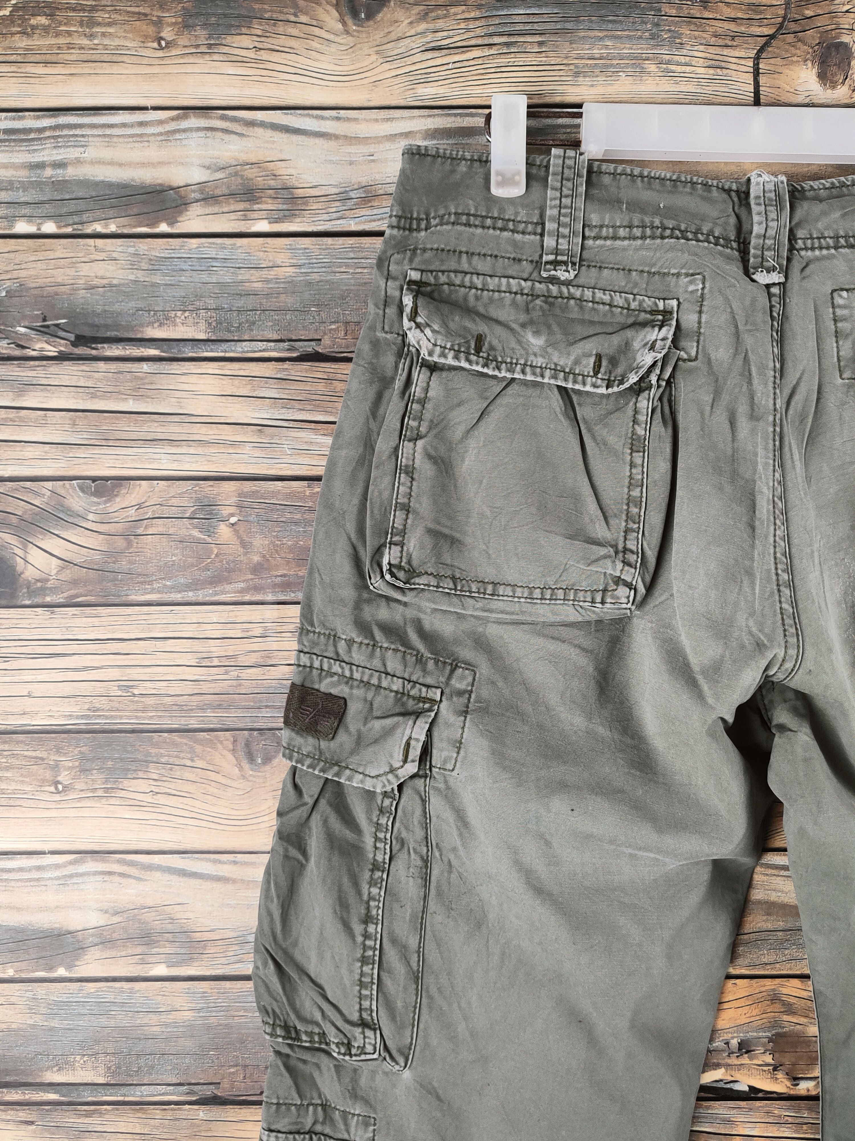 Alpha Industries DL Alpha Industries Green Multipocket Cargo Pants #46-833 Size US 33 - 8 Thumbnail