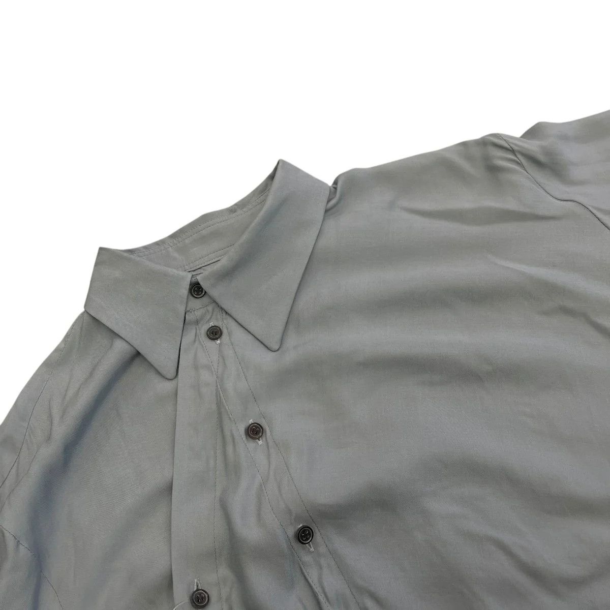 Yohji Yamamoto REGULATION Yohji Yamamoto UNBALANCE DRAPED BLOUSE Size US M / EU 48-50 / 2 - 3 Thumbnail