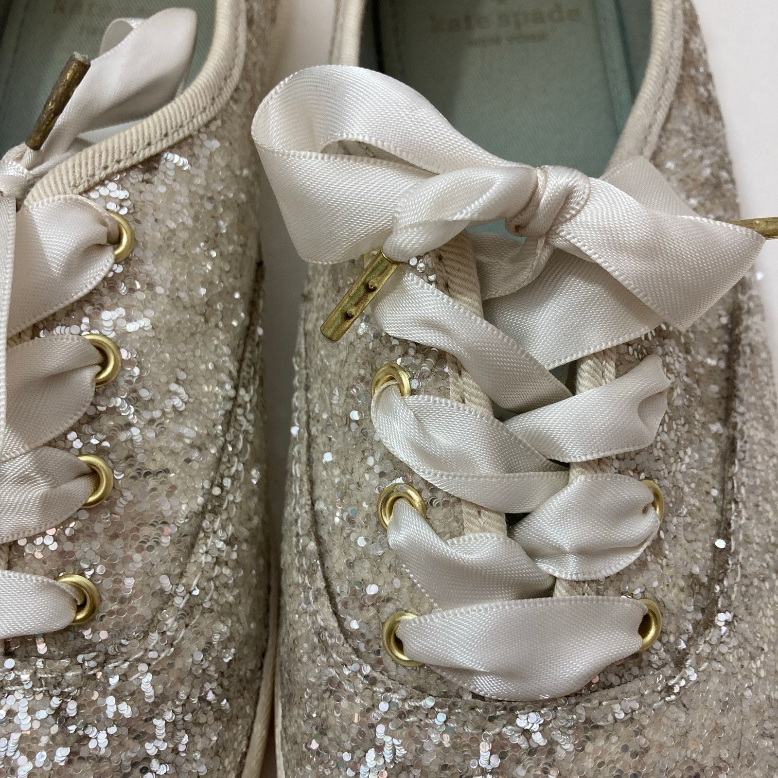 Kate Spade Keds x Kate Spade New York Champion Glitter Cream Sneakers Size US 8.5 / IT 38.5 - 3 Thumbnail