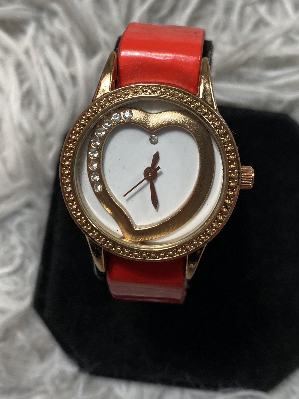 Japanese Brand × Jewelry × Vintage Heart-Shaped Red Strap Quartz Watch | Japanese Brand Size ONE SIZE - 2 Thumbnail