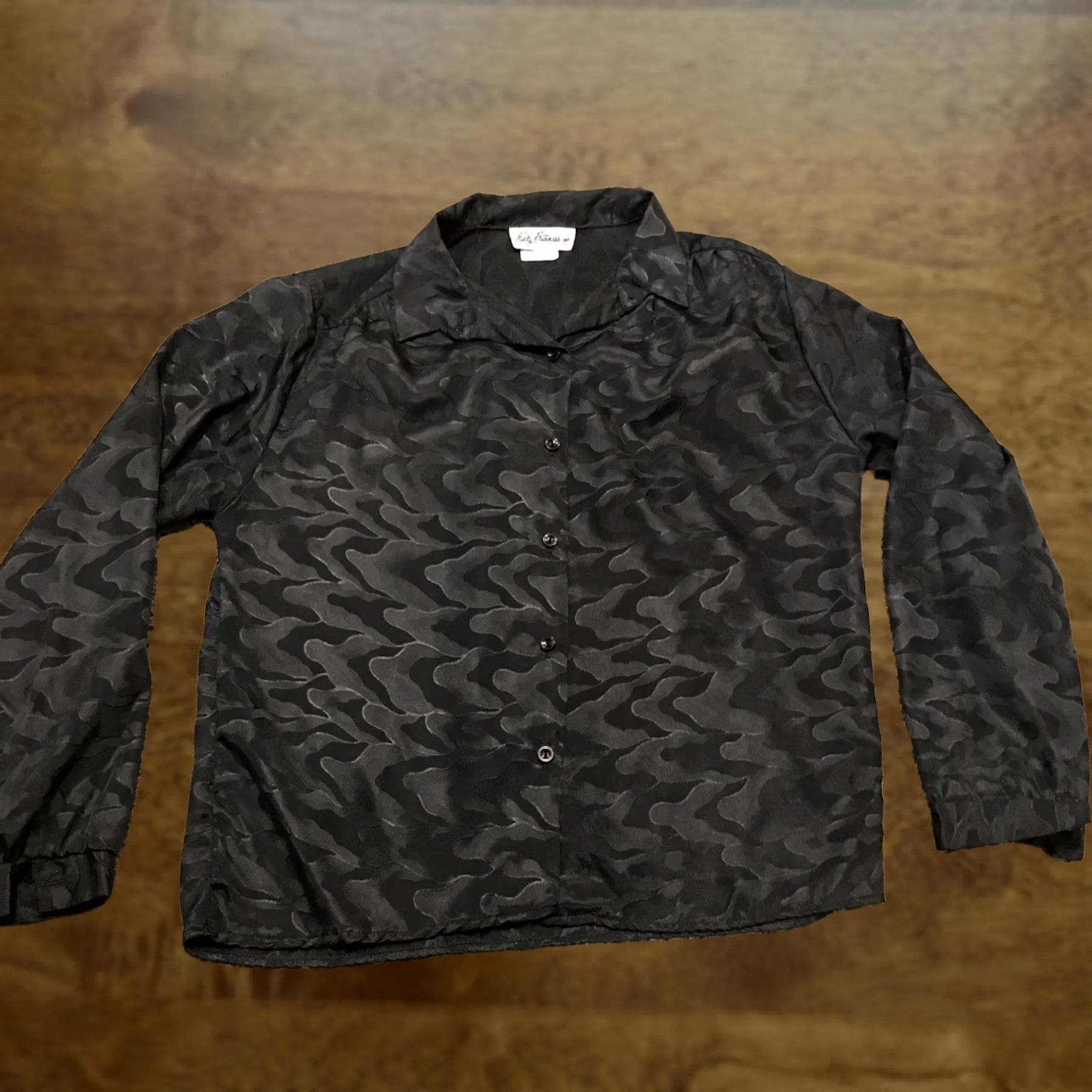Vintage VINTAGE Risky Business Shirt Black Polyester M 1980s Mens Size M / US 6-8 / IT 42-44 - 1 Thumbnail