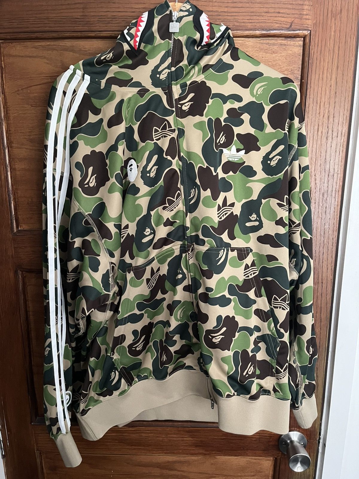 Adidas × Bape Camo Shark Full Zip Hoodie Size US XL / EU 56 / 4 - 1 Thumbnail