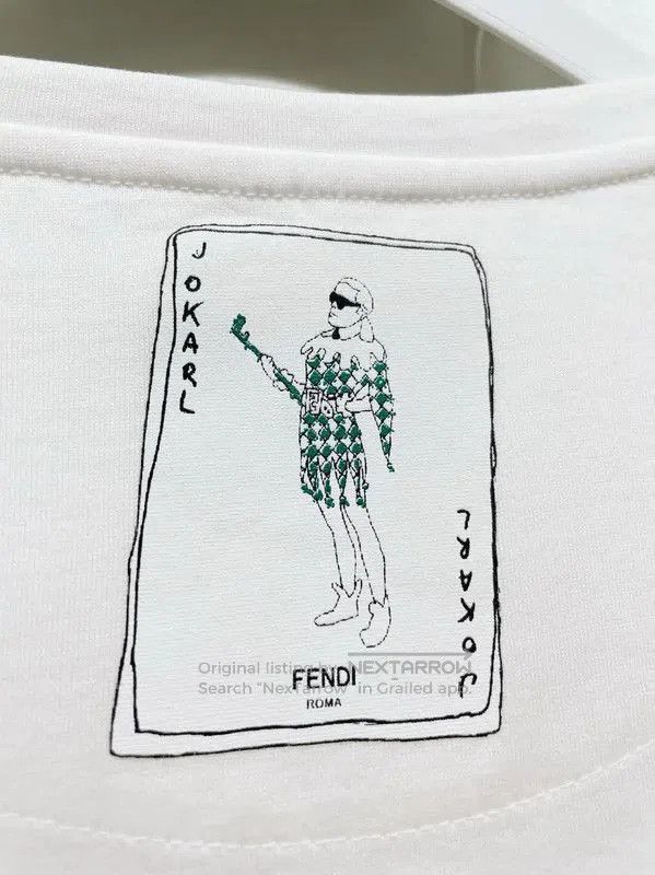 Fendi Fendi White Cotton Men's T-Shirt with Graphic Design . Size US S / EU 44-46 / 1 - 3 Thumbnail