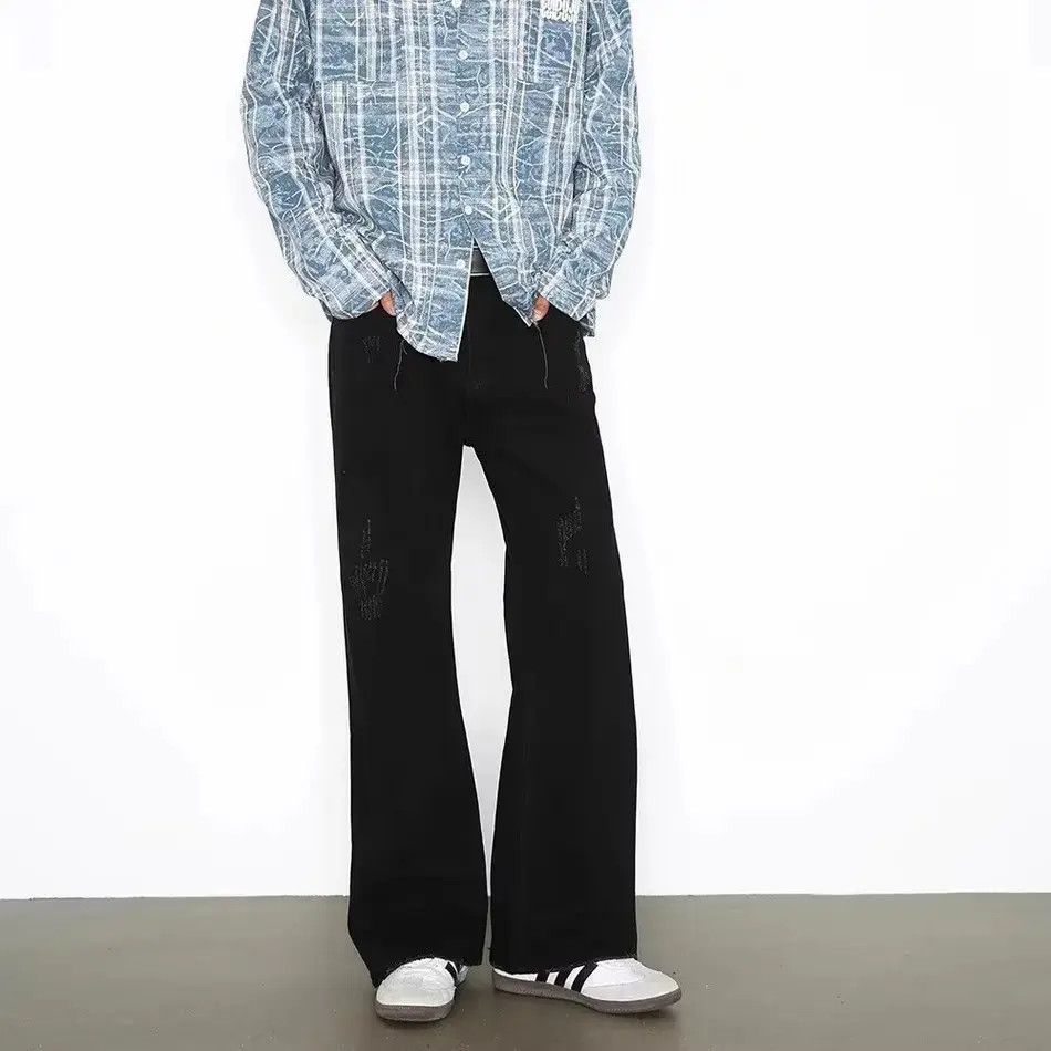 Japanese Brand Retro loose high street micro flared jeans Size US 30 / EU 46 - 3 Thumbnail