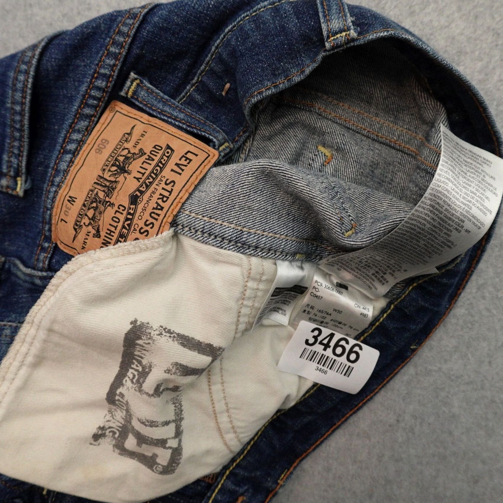 Levi's Vintage Levi's 606 Jeans 30 (30X31) Orange tab Big E Super Slim 60s Slim Jeans Mens Blue 30 Medium? Size US 30 / EU 46 - 4 Thumbnail