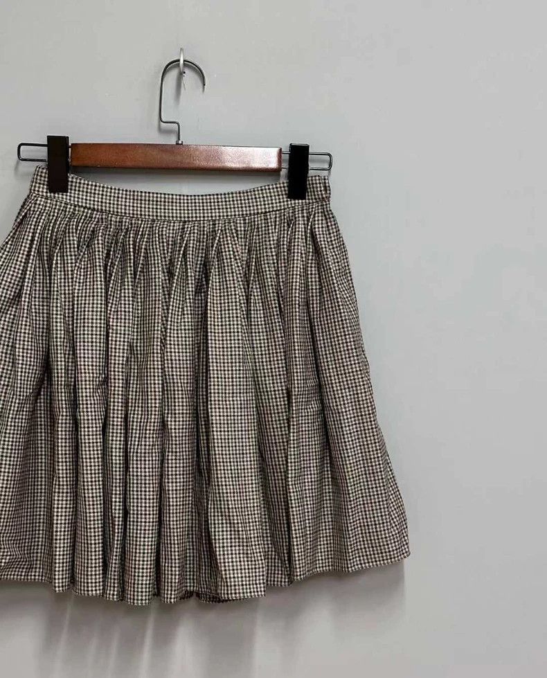 Celine Celine Houndstooth Pleated Skirt Size US 36 / EU 52 - 2 Thumbnail