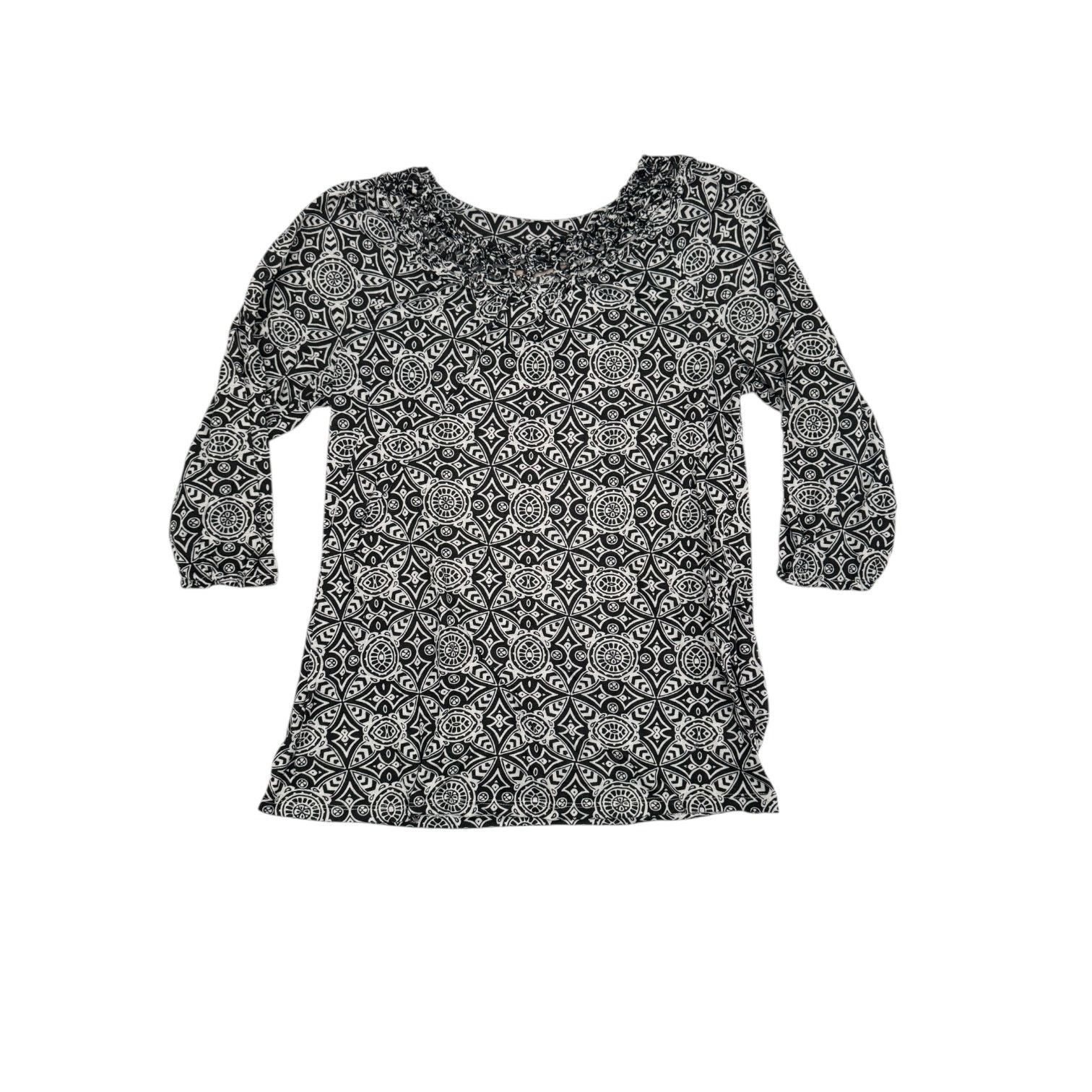 Other White Stag Circular Patterned Shirt in Black & White Small Size S / US 4 / IT 40 - 1 Thumbnail