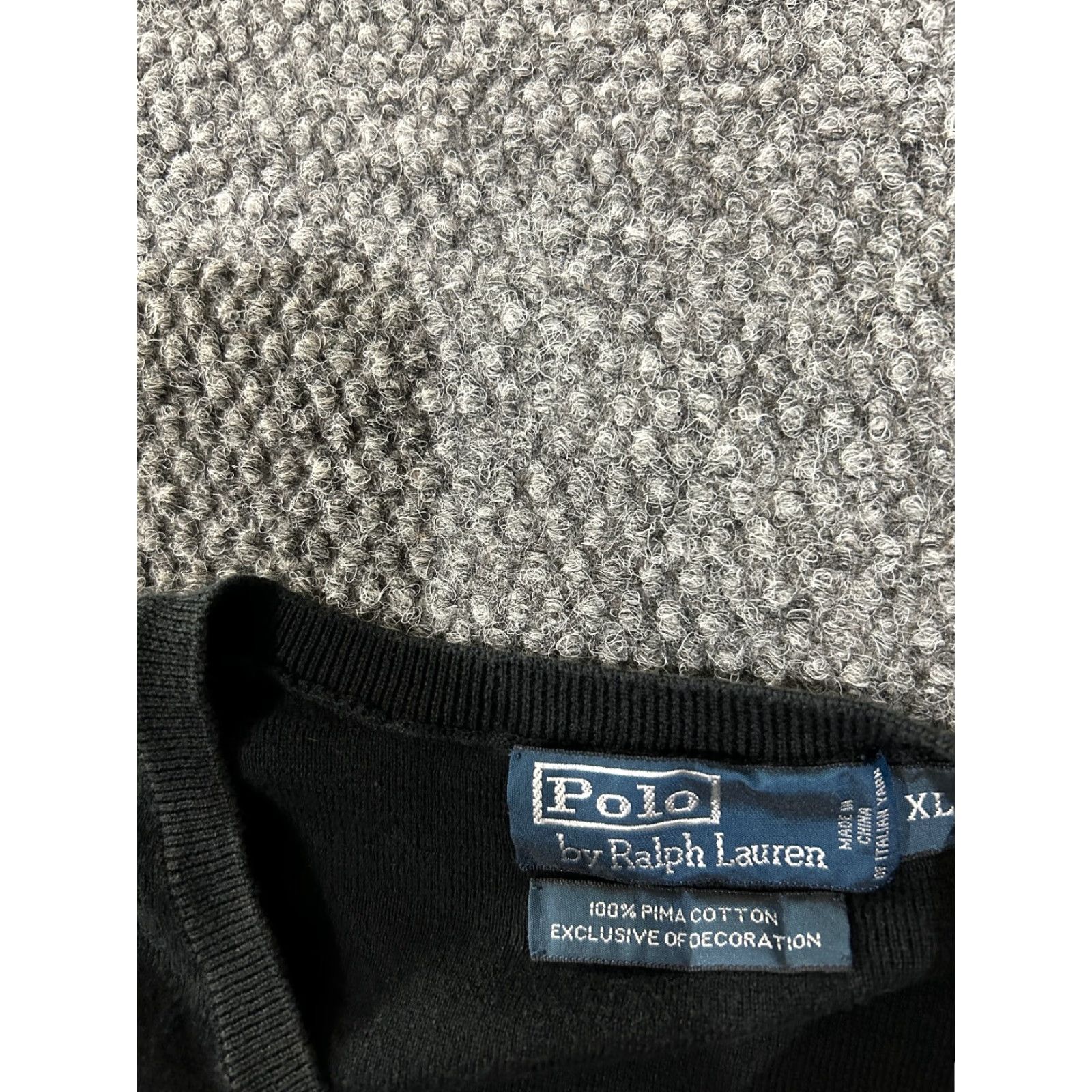 Polo Ralph Lauren Polo Ralph Lauren Vest Sweater Mens XL Black Cotton Knit Zipper Logo V-Neck Preppy Classic Size US XL / EU 56 / 4 - 4 Thumbnail