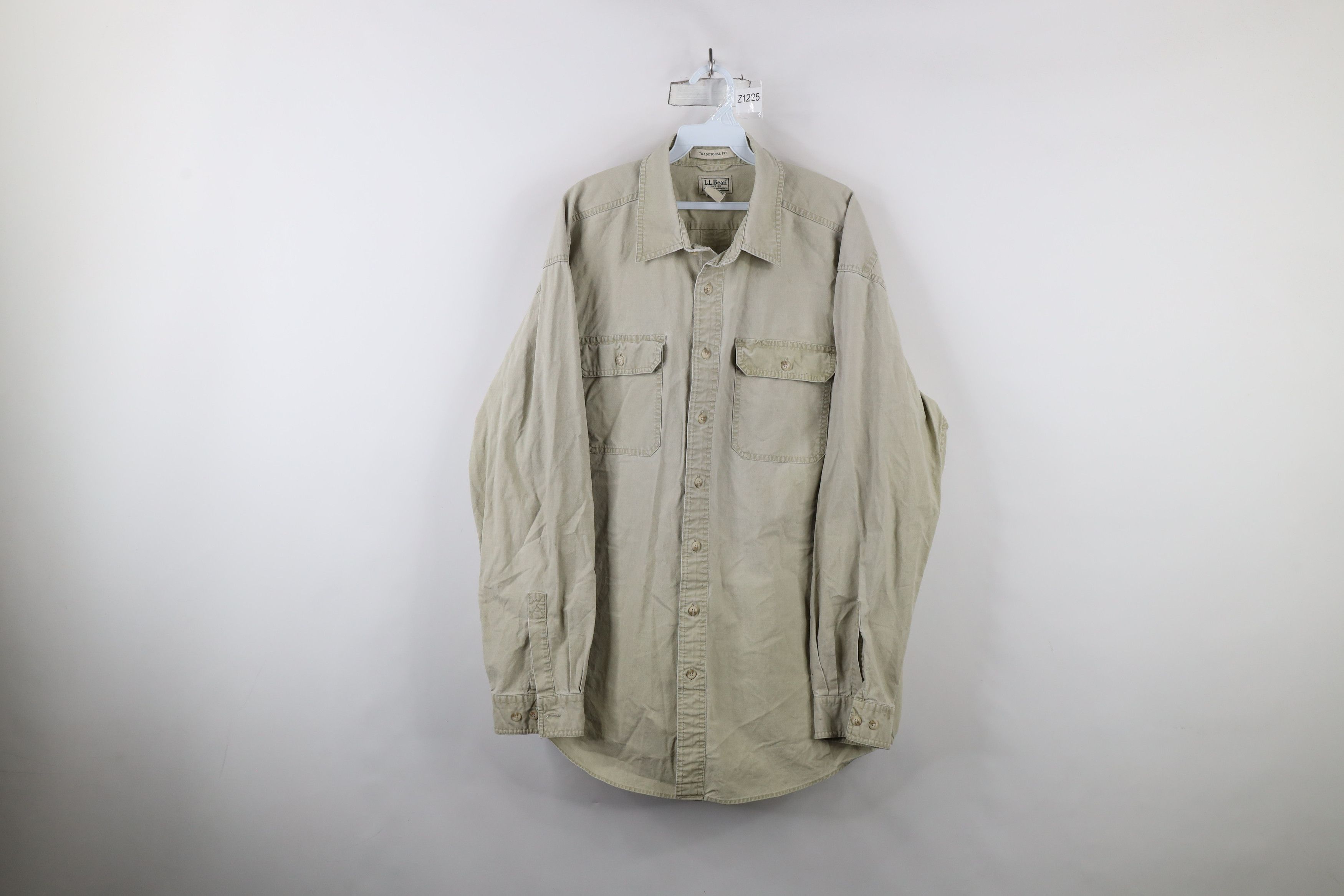 L.L. Bean × Vintage Vintage LL Bean Safari Bush Collared Button Shirt Beige Size US XL / EU 56 / 4 - 1 Thumbnail