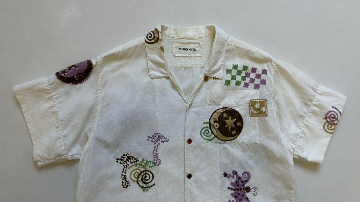 Story Mfg. ‘Greetings’ Embroidered Boxy Shirt Size US S / EU 44-46 / 1 - 4 Thumbnail