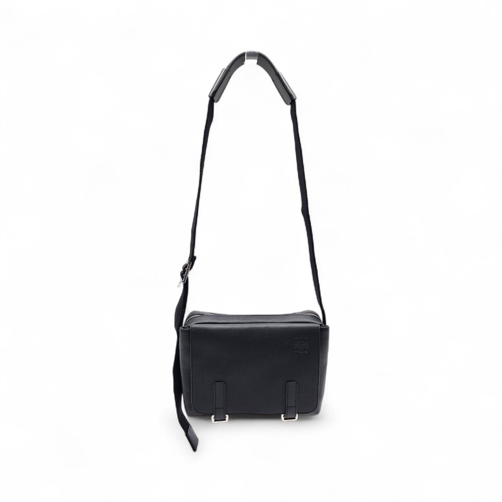 Loewe Military Messenger Crossbody Grained Leather Bag Black Size ONE SIZE - 6 Thumbnail