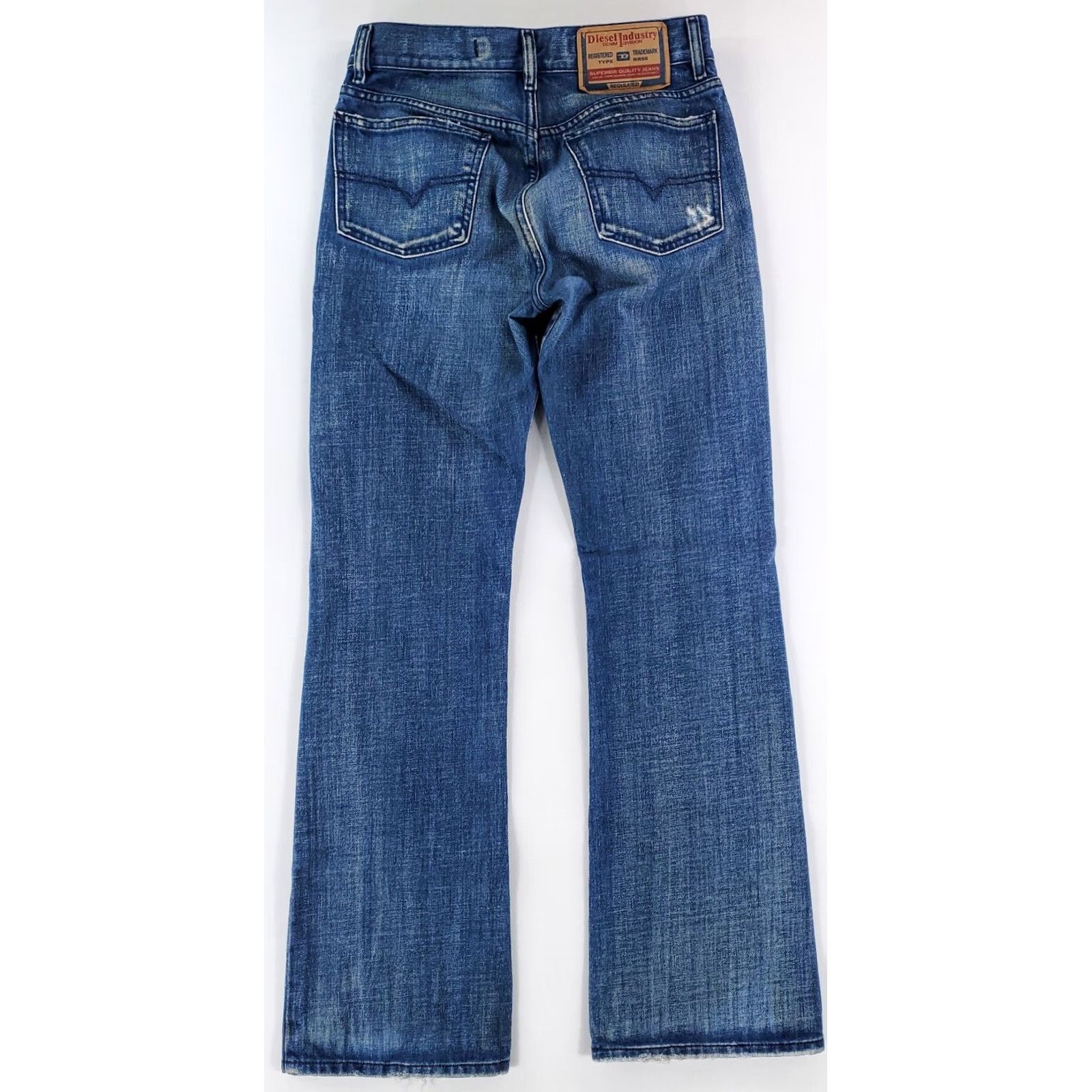 Diesel Diesel Jeans RR55 Straight Leg Zip Fly Blue Mens 30 x 31 Jeans Adults Mens 30 x 31 Blue Straight Zip Fly RR55 Diesel Jeans Size US 30 / EU 46 - 6 Thumbnail