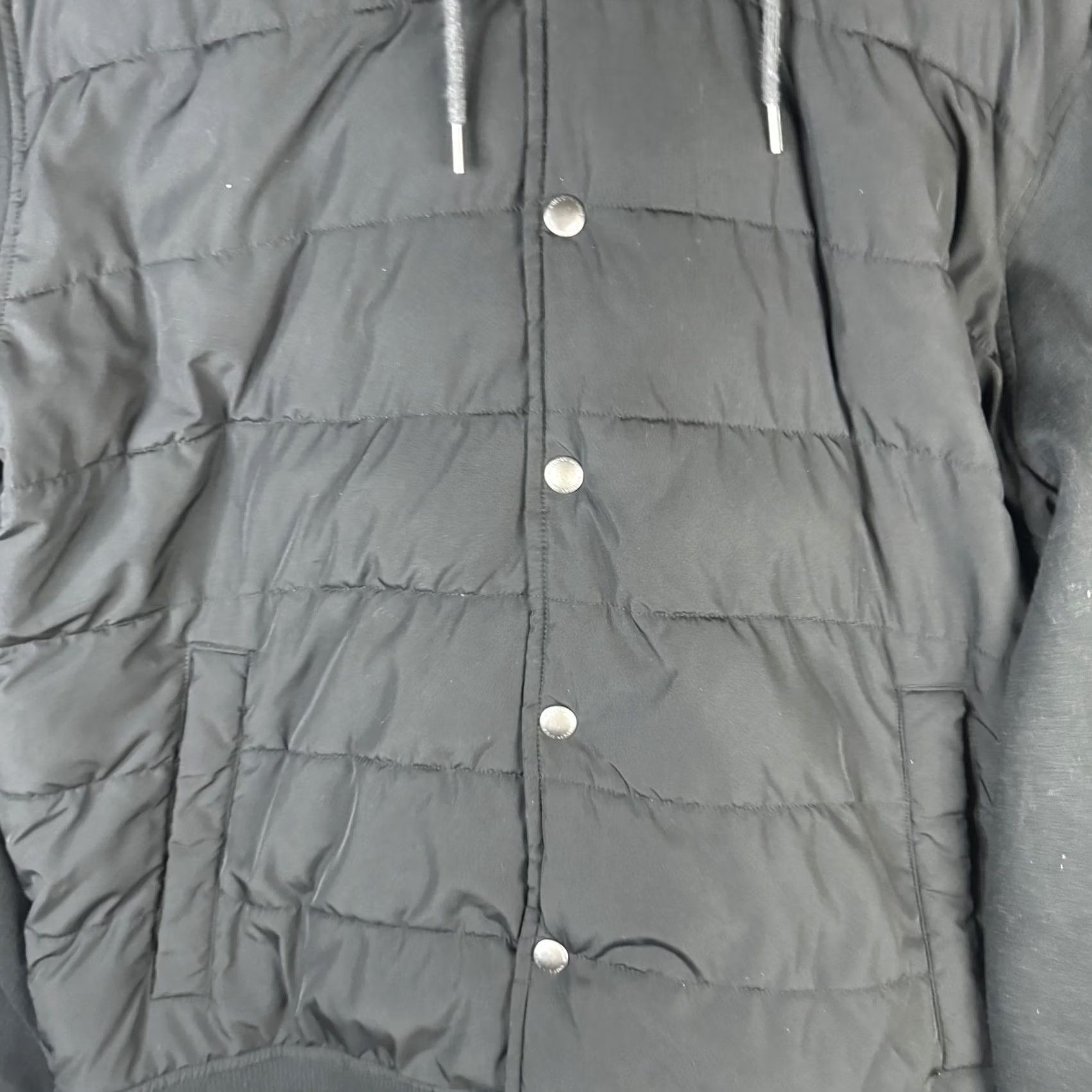 American Eagle Outfitters VINTAGE American Eagle Outfitters Jacket Mens M Black Hooded Quilted Puffer Varsity Snap Front Size US M / EU 48-50 / 2 - 4 Thumbnail