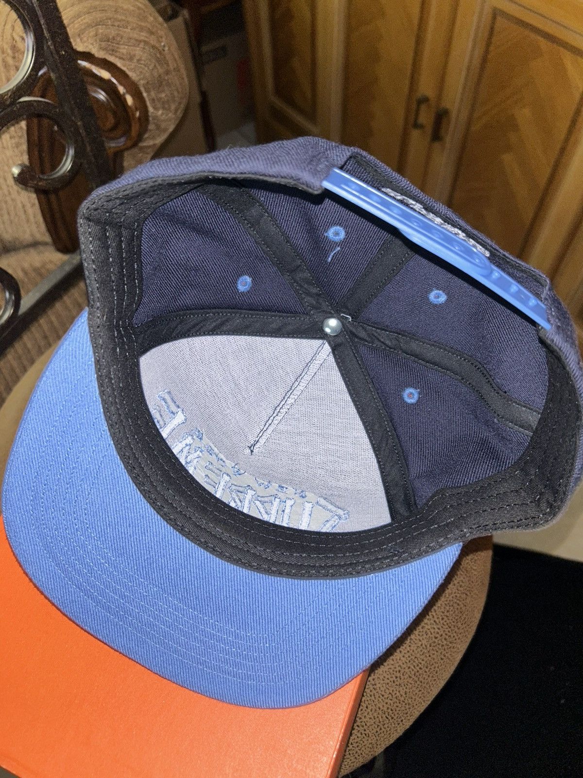 Supreme Supreme Bones Logo 5 Panel Navy Camp Cap SS21 NEW Size ONE SIZE - 3 Thumbnail