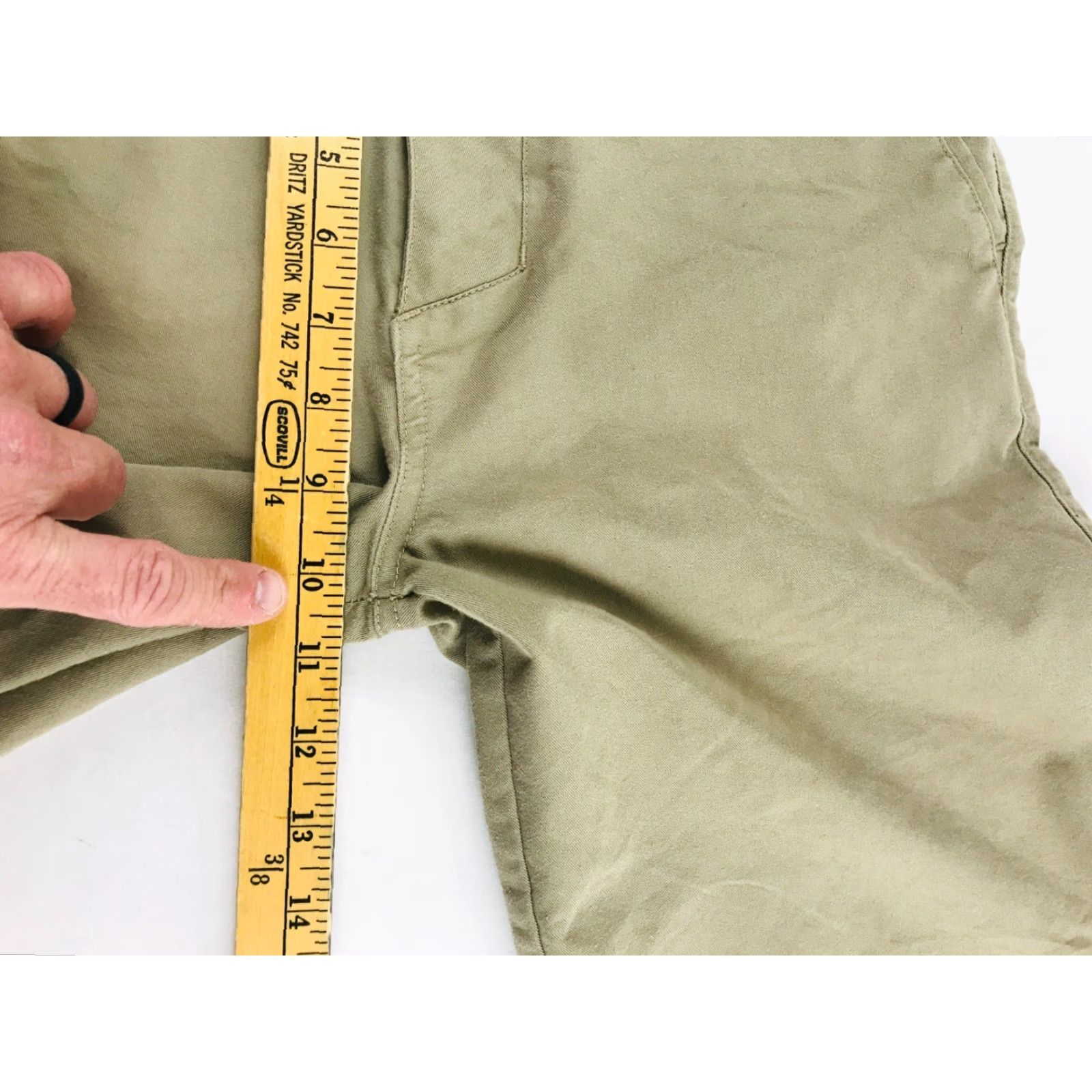 Hurley Hurley Dress Shorts Men 28 Tan Pockets Flat Front Chino Casual Travel Brown Solid Front Flat Front Size 28 Mens Size US 28 / EU 44 - 4 Thumbnail