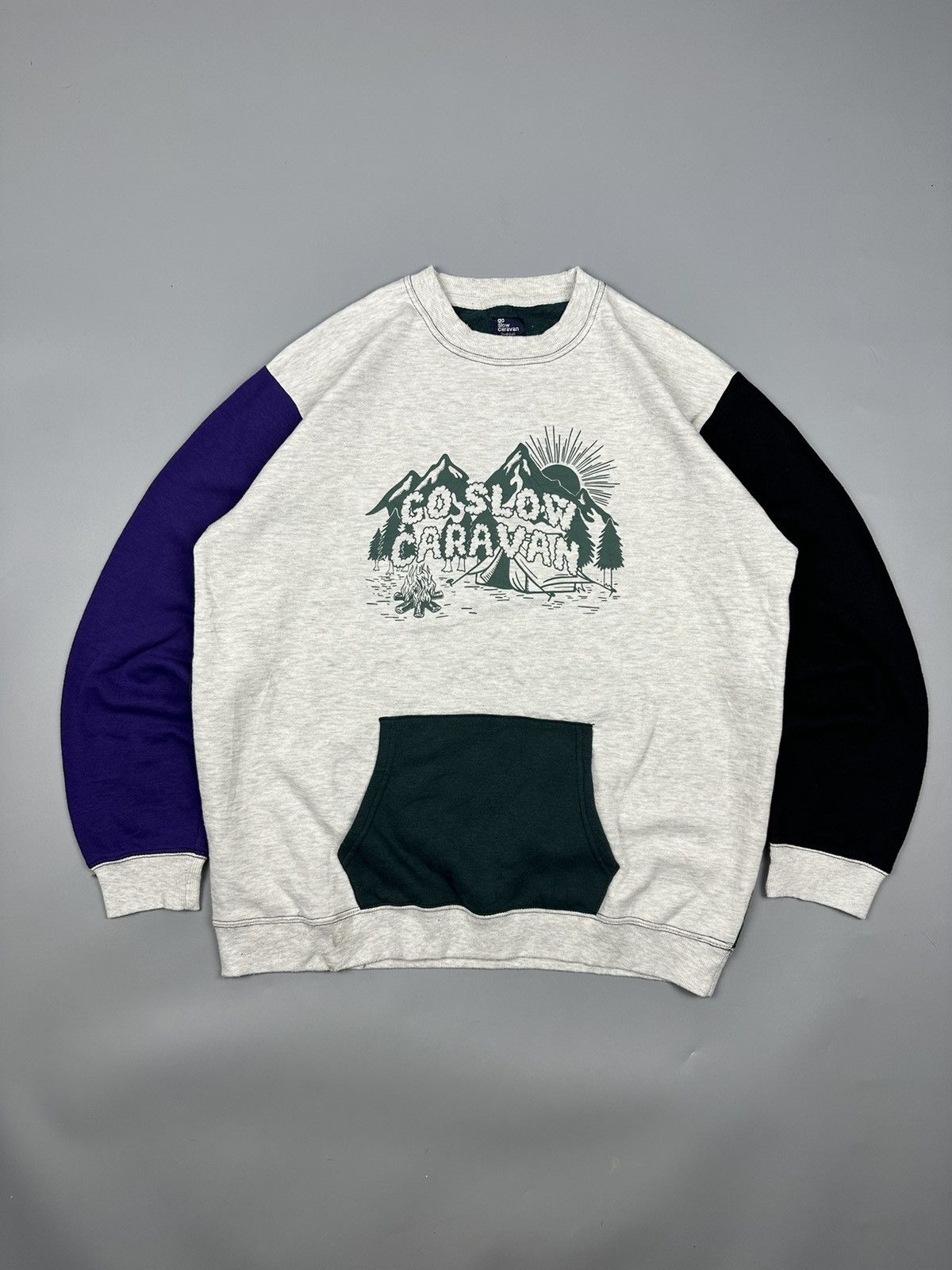 go slow caravan Vintage Go Slow Caravan Multi Colour Sweat Shirt Size US XXL / EU 58 / 5 - 1 Thumbnail