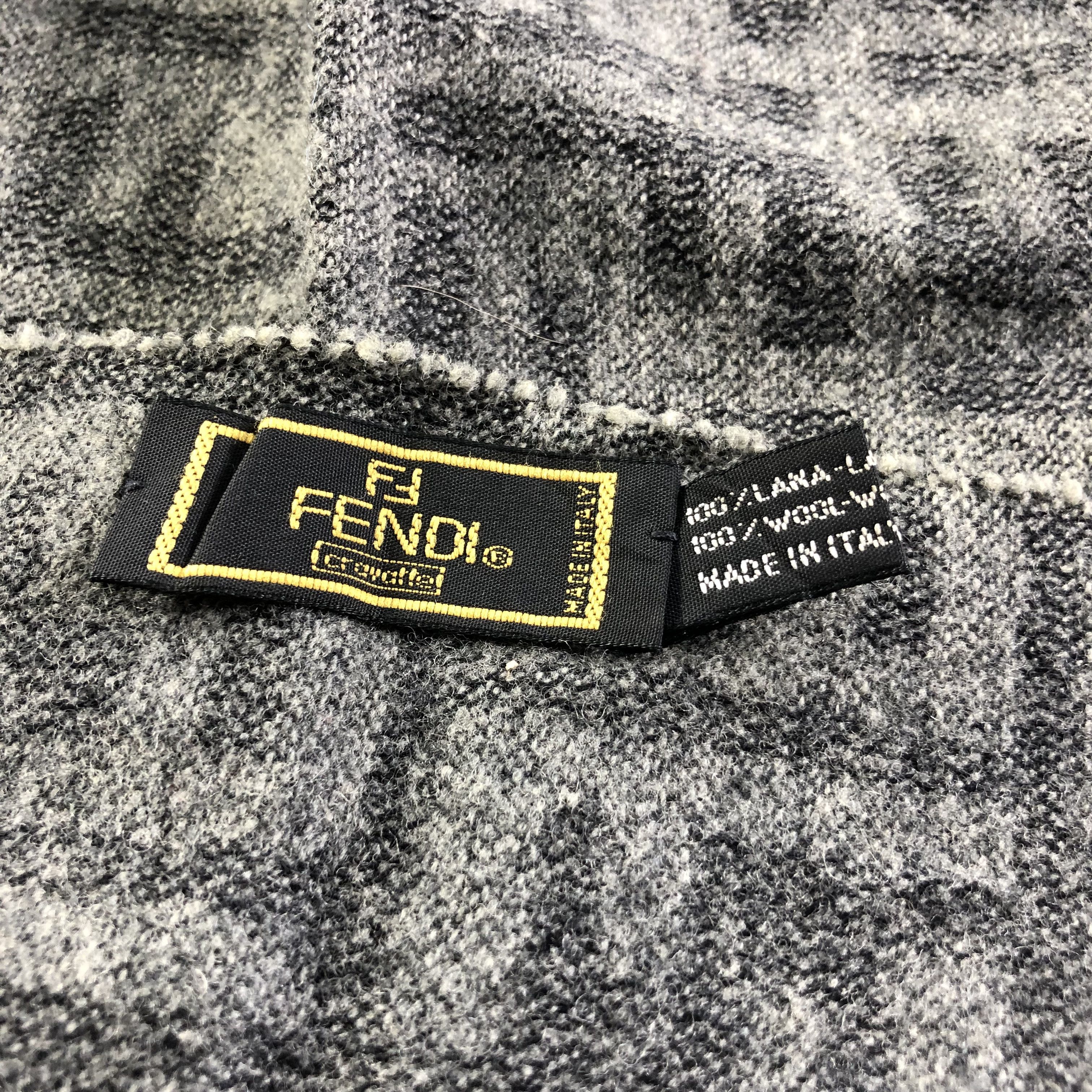 Fendi Fendi Monogram FF Wool Scarf Muffler V2045 Size ONE SIZE - 4 Thumbnail