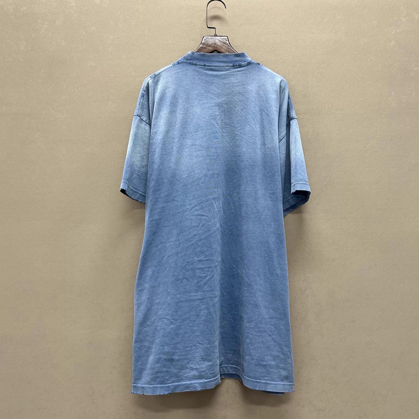 Balenciaga Balenciaga Mist Blue Washed Eiffel Tower T-Shirt L Size US L / EU 52-54 / 3 - 2 Thumbnail