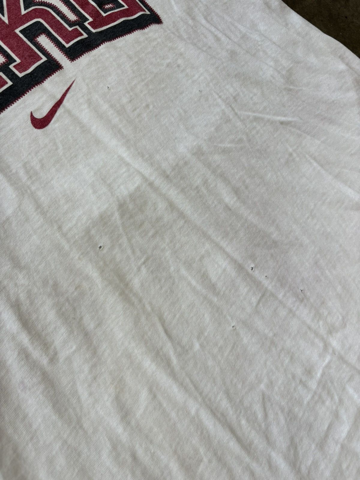 Nike × Vintage Vintage Early 2000s Nike Faux Embroidered Logo Tee Large Size US L / EU 52-54 / 3 - 3 Thumbnail