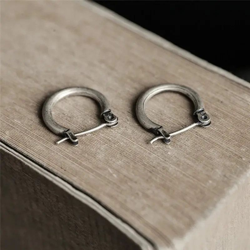 Jewelry Circle Hoop Earrings 925 Sterling Silver Ear Jewelry Gift Size ONE SIZE - 6 Thumbnail