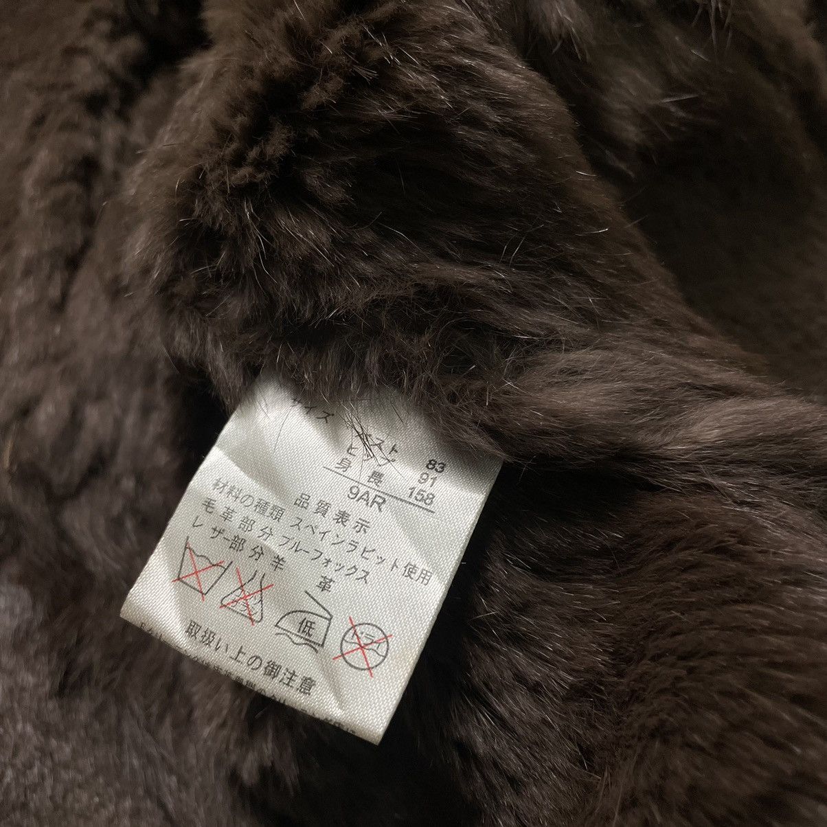 If Six Was Nine VINTAGE SPANISH RABBIT SHEEP LEATHER BLUE FOX FUR JACKET Size M / US 6-8 / IT 42-44 - 14 Thumbnail