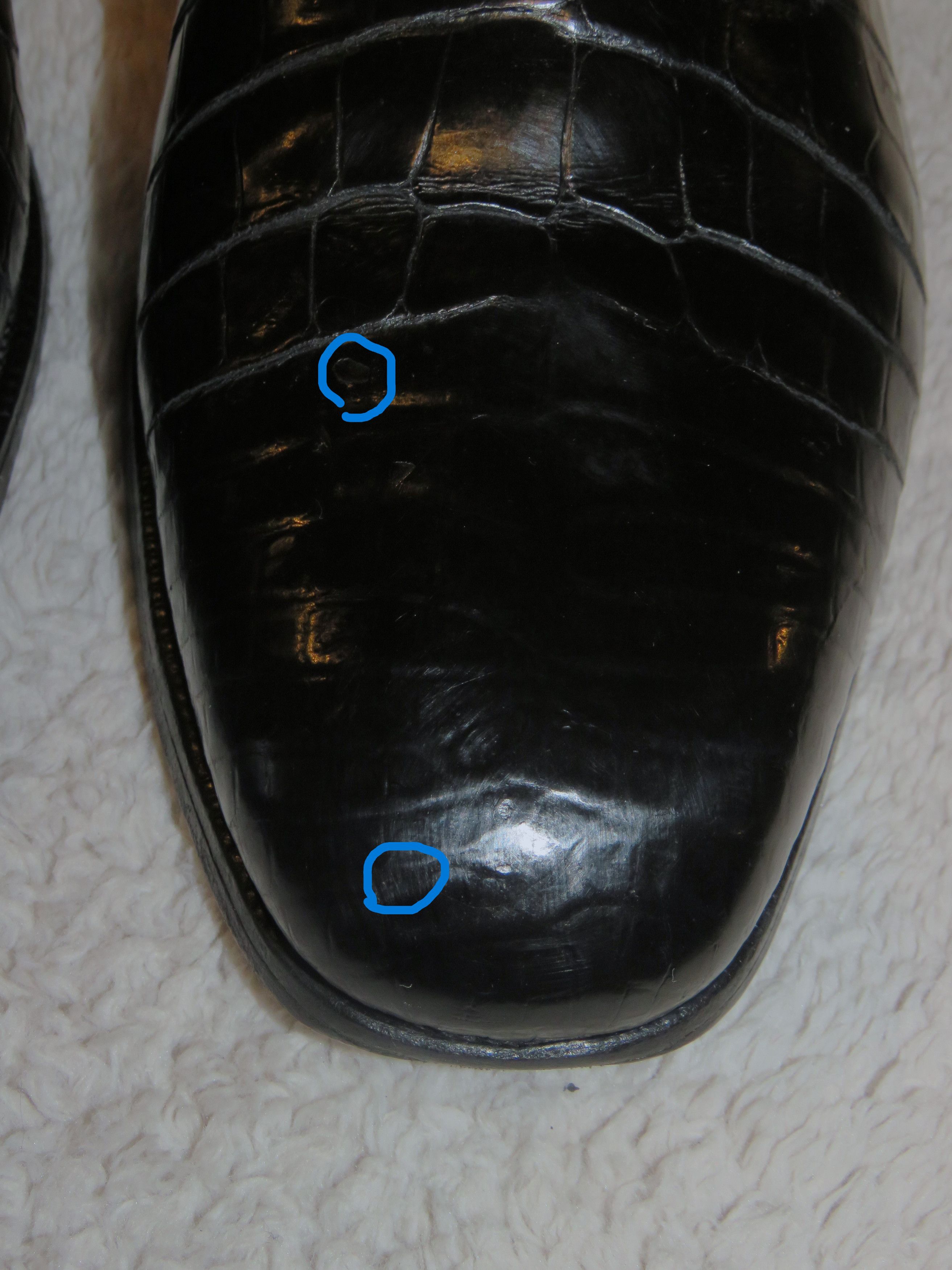 Edward Green × Ralph Lauren Purple Label Black Crocodile Leather Derby 9.5/10 Size US 10 / EU 43 - 2 Thumbnail