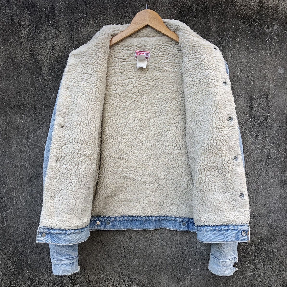 Levi's Vintage Levis Orange Tab Sherpa Lined Denim Trucker Jacket 🇺🇸 Size US L / EU 52-54 / 3 - 17 Thumbnail