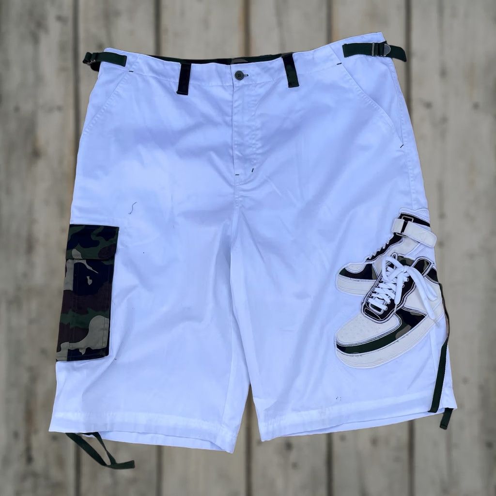 Vintage Vintage Raw Blue Camouflage Shorts - Hip Hop Set - Streetwear AF1 Y2K Mens 2XL Size 2XL Size US 39 - 1 Thumbnail