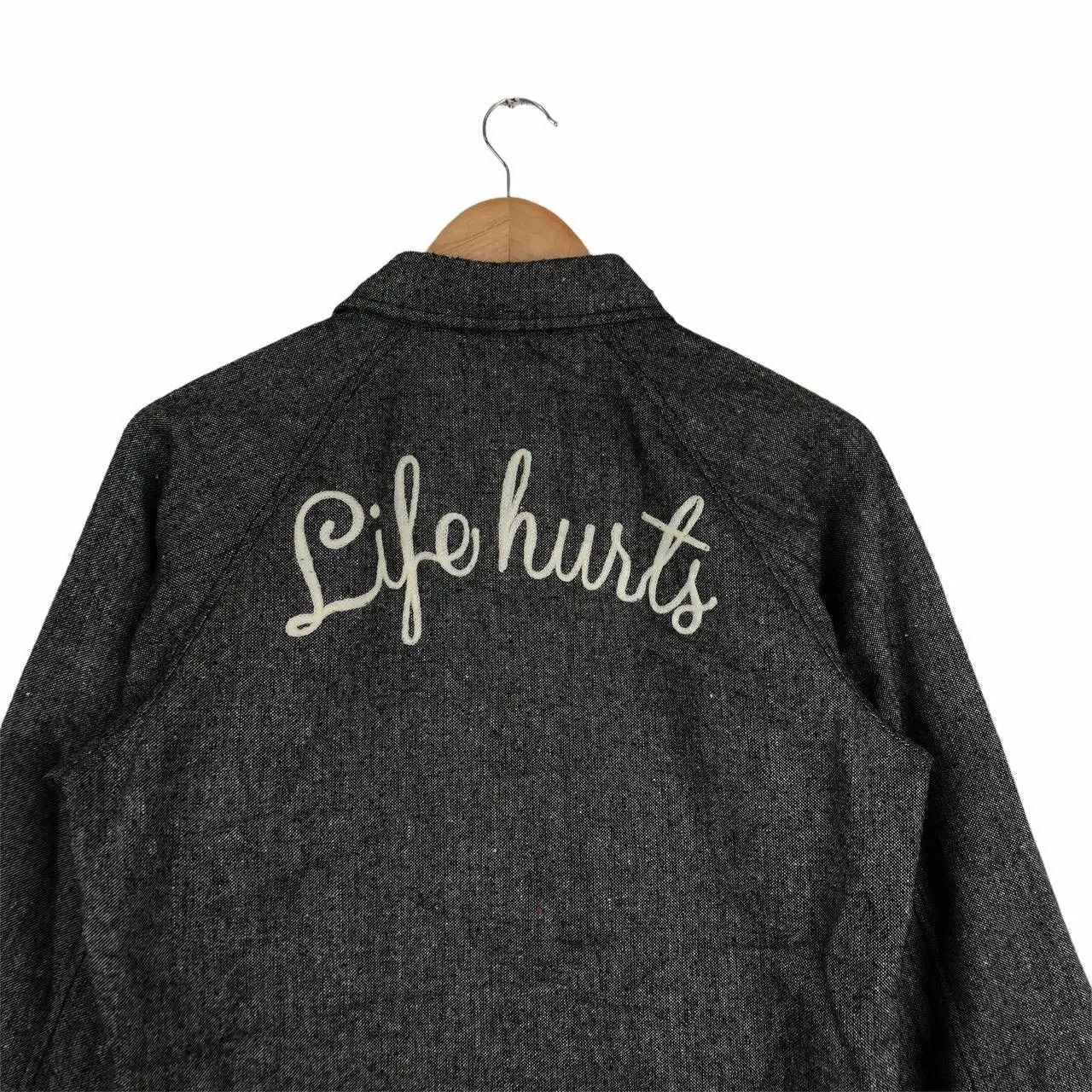 Dickies Vintage DICKIES USA Life Hurts Denim Windbreaker Workwear Size US M / EU 48-50 / 2 - 6 Thumbnail