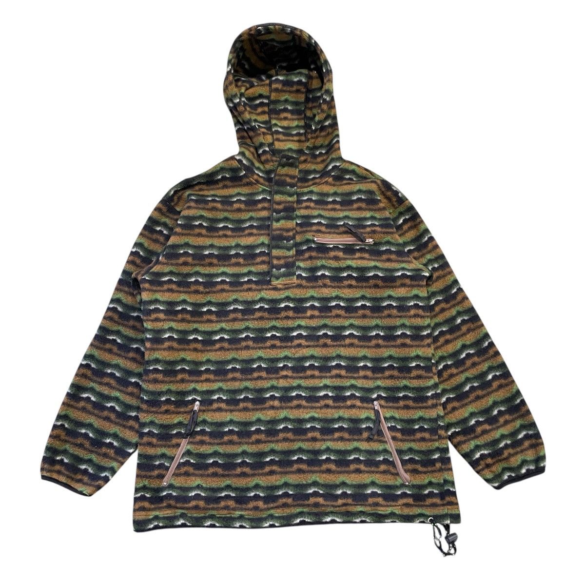 Vintage Vtg Willpips Active Style Earth Tone Aztec Stripe Fleece Size US L / EU 52-54 / 3 - 1 Thumbnail
