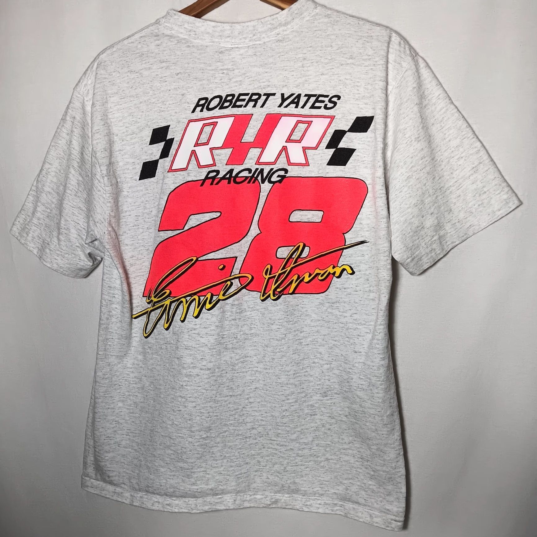 NASCAR Vintage NASCAR Ernie Irvan T-Shirt Men M Gray Race Car Motorsports Neon Robert Yates Size US M / EU 48-50 / 2 - 3 Thumbnail