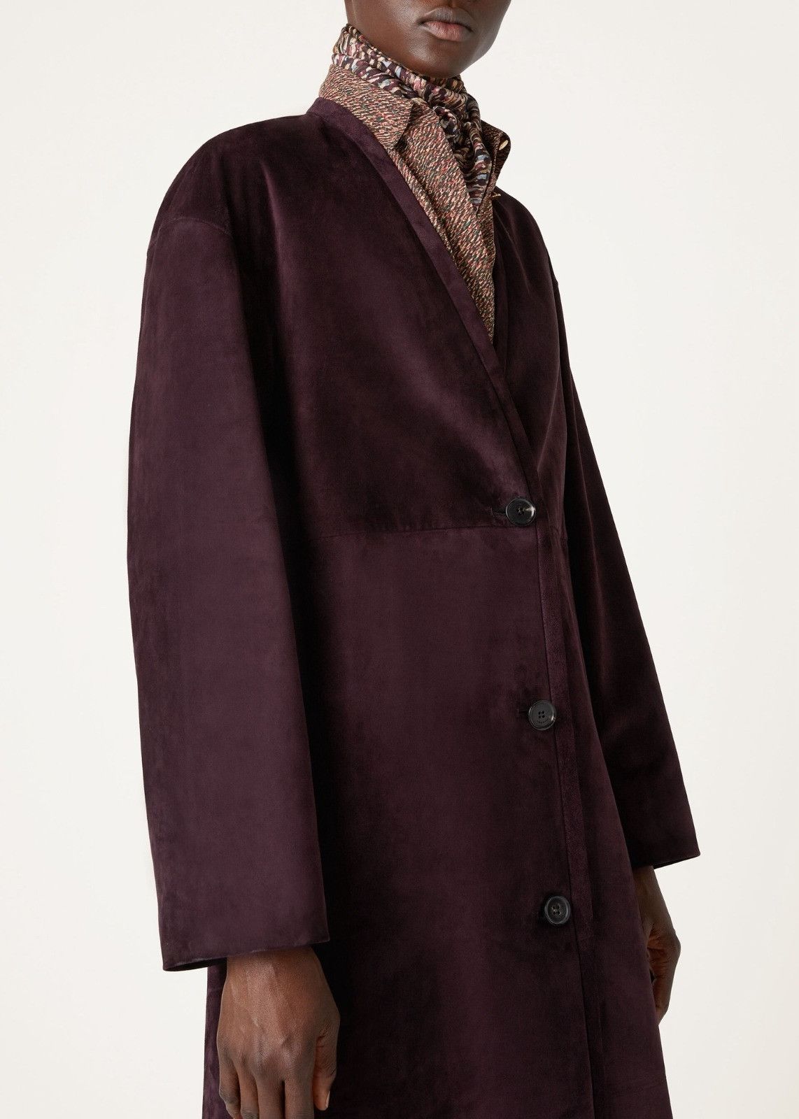 Loro Piana o1srvl11e0126 FAO3692 Cash Suede Peter Coat in Deep Burgundy Size M / US 6-8 / IT 42-44 - 6 Thumbnail