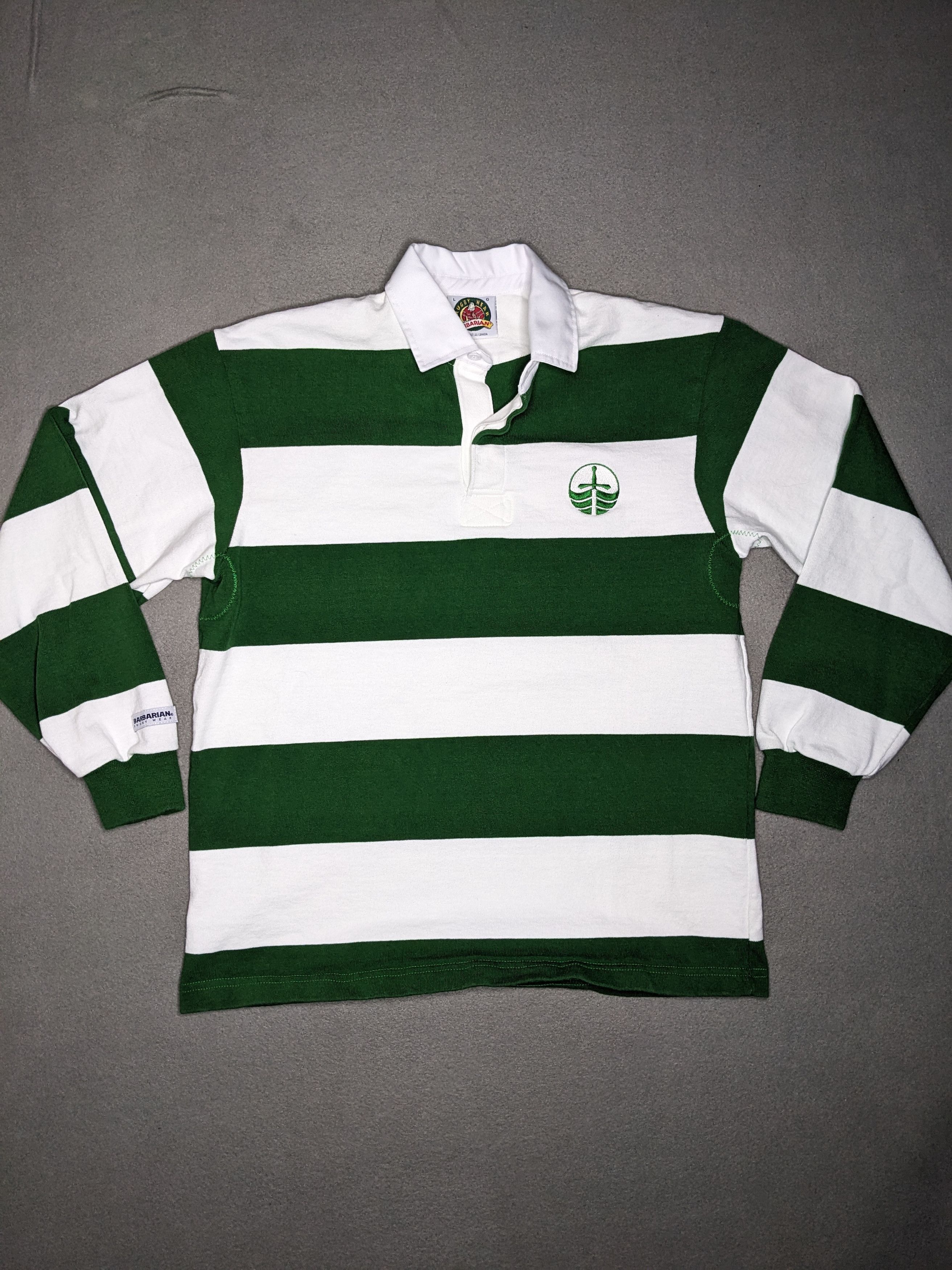 Barbarian VINTAGE Barbarian Striped Rugby Shirt Trent University Large Size US L / EU 52-54 / 3 - 1 Thumbnail