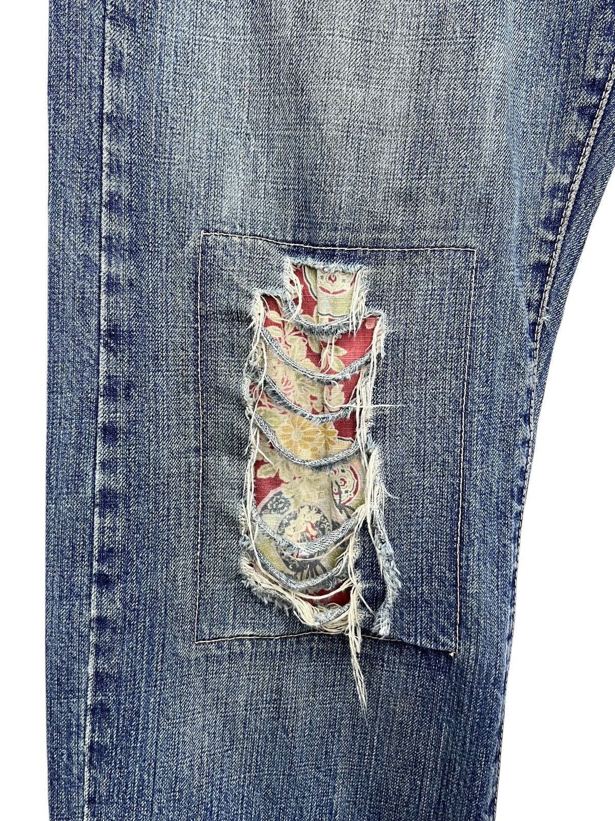 Takeo Kikuchi 🔥Vintage TAKEO KIKUCHI Distressed Ripped Patchwork Mudmax Size US 33 - 8 Thumbnail