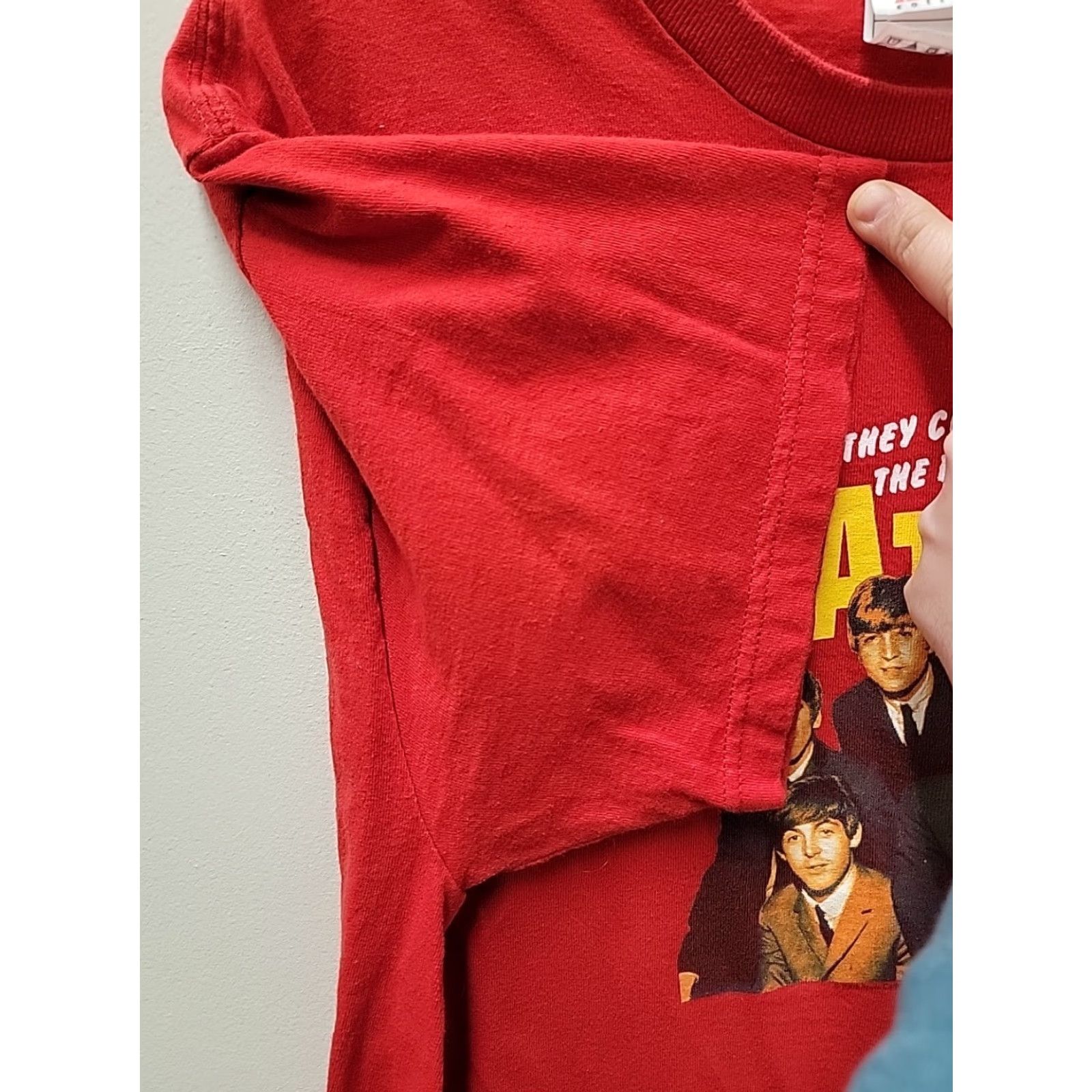 Fruit Of The Loom VINTAGE Beatles T Shirt Mens L Red American Tour Crew Neck Nike Size US L / EU 52-54 / 3 - 5 Thumbnail