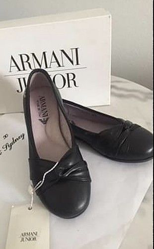 Armani Armani Junior Toddler Girls Leather Designer Shoes - Size 29 Size US 8 / IT 38 - 1 Thumbnail