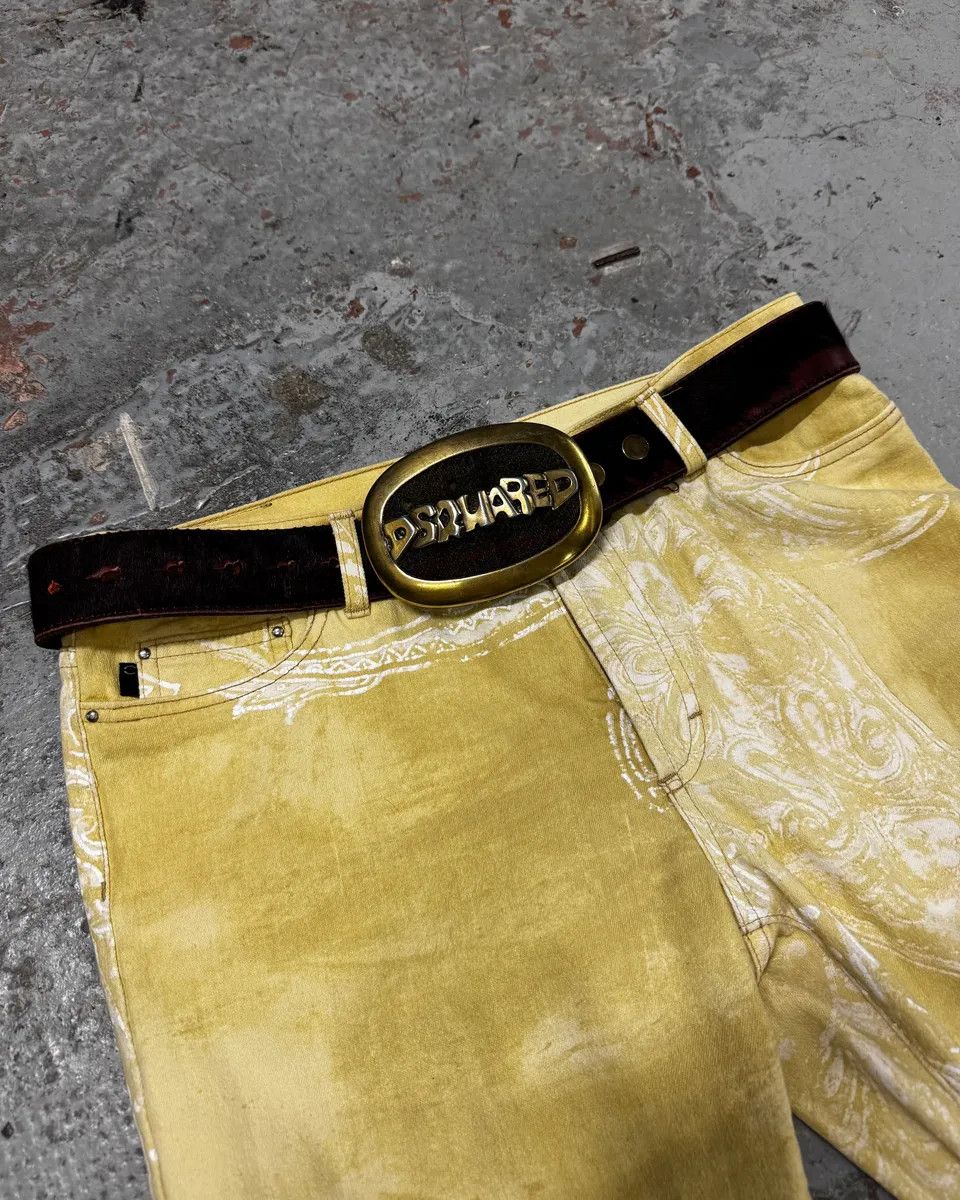 Dsquared2 Dsquared2 Red Faded Leather Belt Size ONE SIZE - 1 Thumbnail