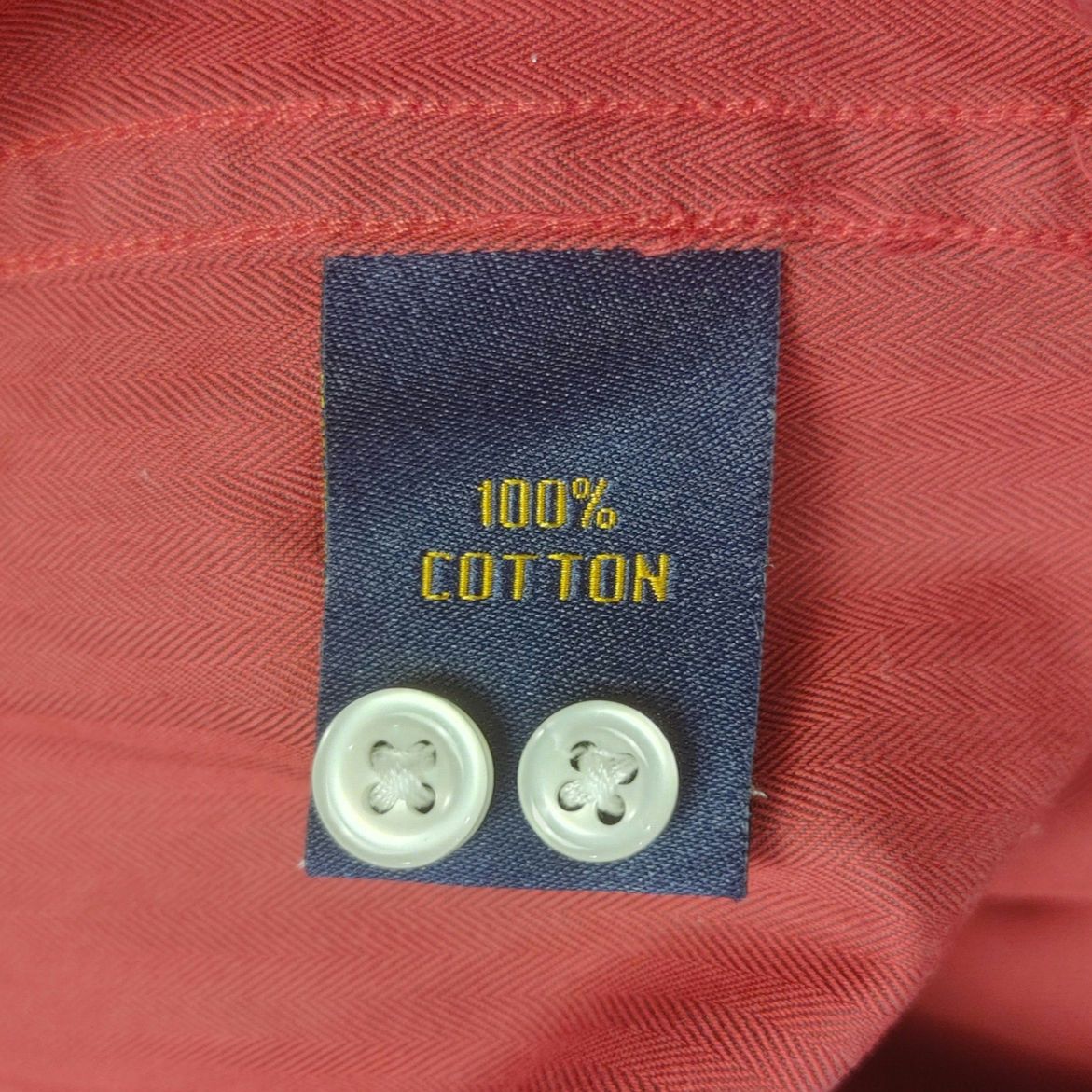 Other Henry Jacobson Mens 16.5 Red Fine 2-Ply Cotton Dress Shirt Size US L / EU 52-54 / 3 - 4 Thumbnail