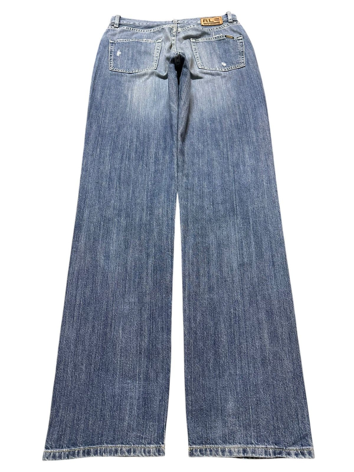 Polo Ralph Lauren Vintage RL Ralph Lauren Blue Faded Wash Distress Jeans Size US 30 / EU 46 - 2 Thumbnail