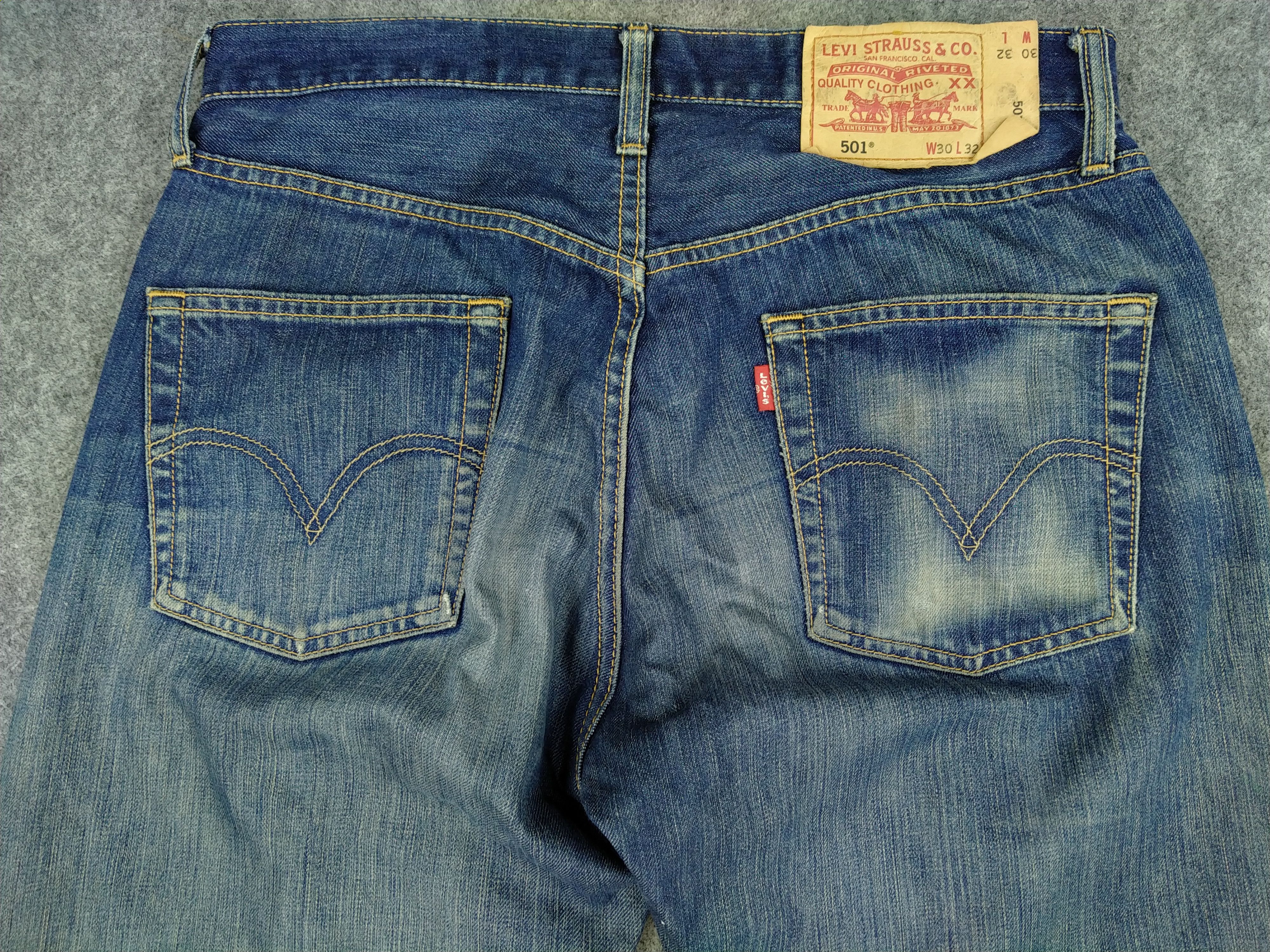 Dirty Distressed Vintage Levi's 501 Whisker Denim -JN656