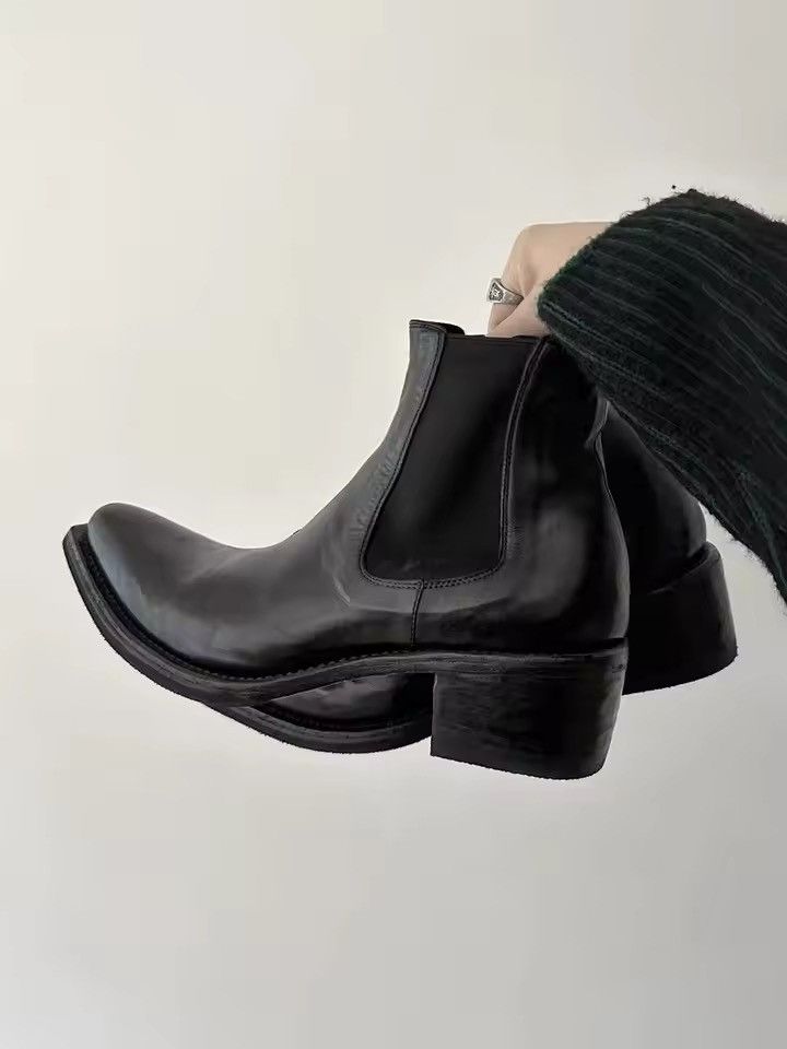 Japanese Brand Real Cow Genuine Leather Designer British Chelsea Boots Size US 11 / EU 44 - 9 Thumbnail