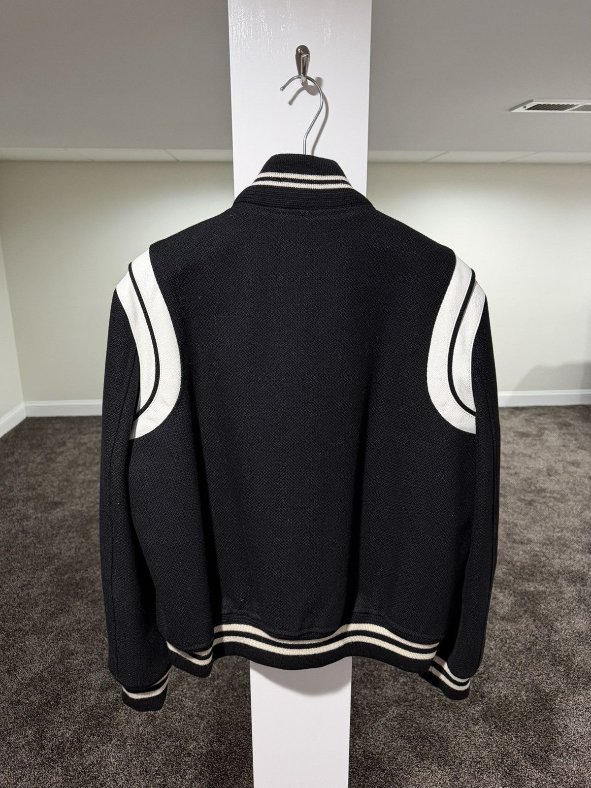 Saint Laurent Paris Saint Laurent Paris 2017 Teddy Varsity Black Jacket Size US L / EU 52-54 / 3 - 2 Thumbnail