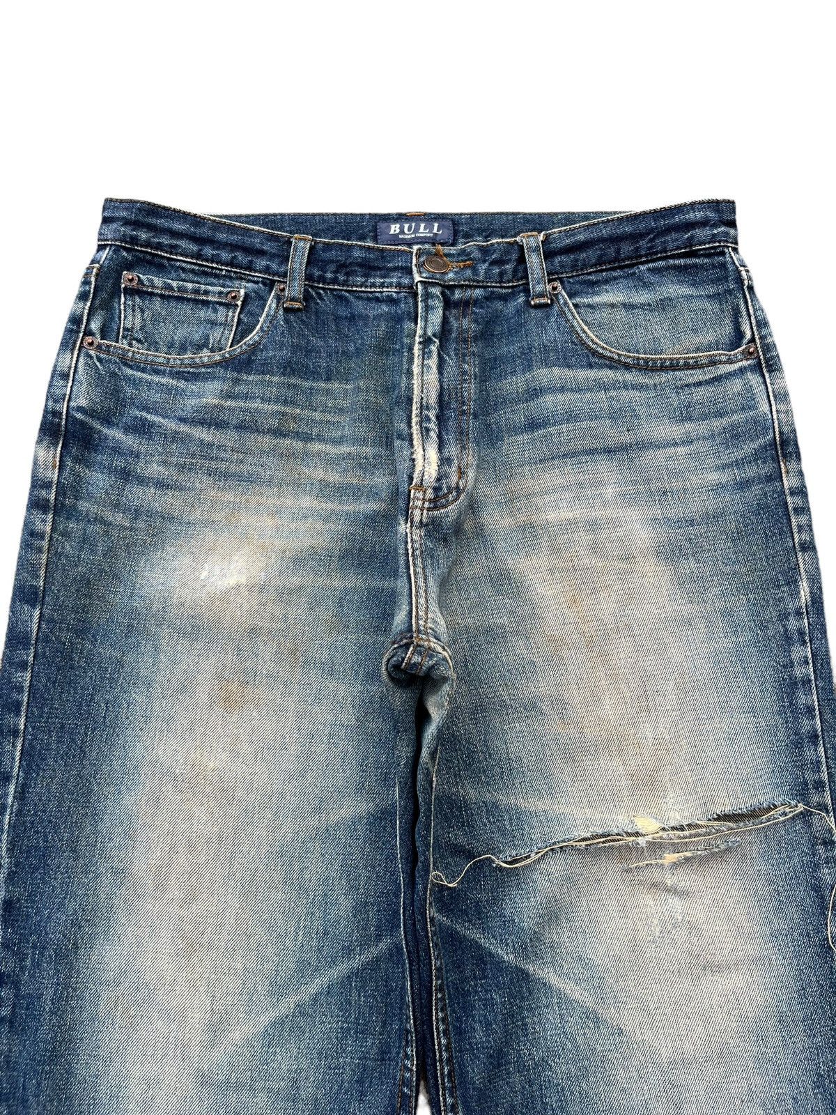 Japanese Brand × Johnbull Vintage Y2K Grunge Distressed Blue Faded Washed Loose Jeans Size US 34 / EU 50 - 3 Thumbnail