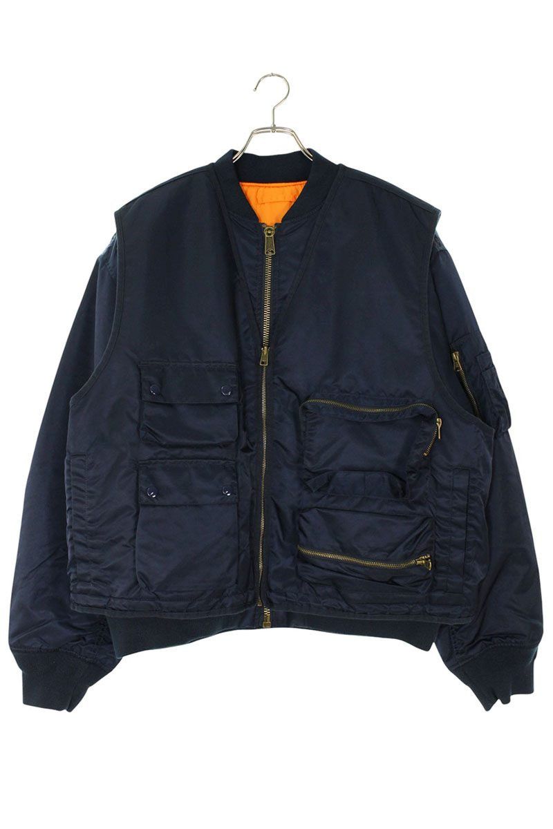Supreme FW17 Supreme Digi Camo MA-1 Navy Blue Camo Rare Coat