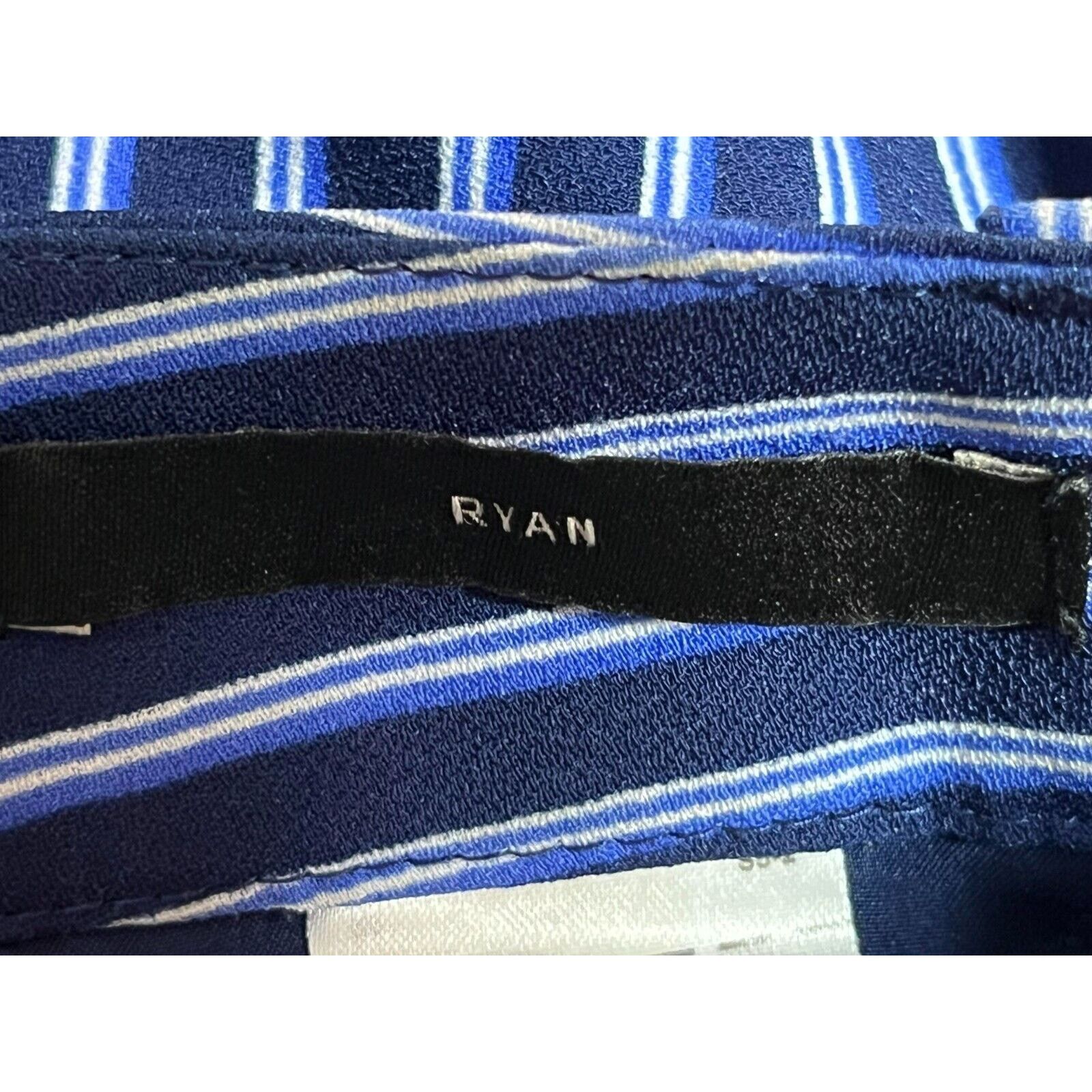 Banana Republic Banana Republic Pants Womens 0 Ryan Striped Tapered Blue Size 25" / US 0 / IT 36 - 7 Thumbnail