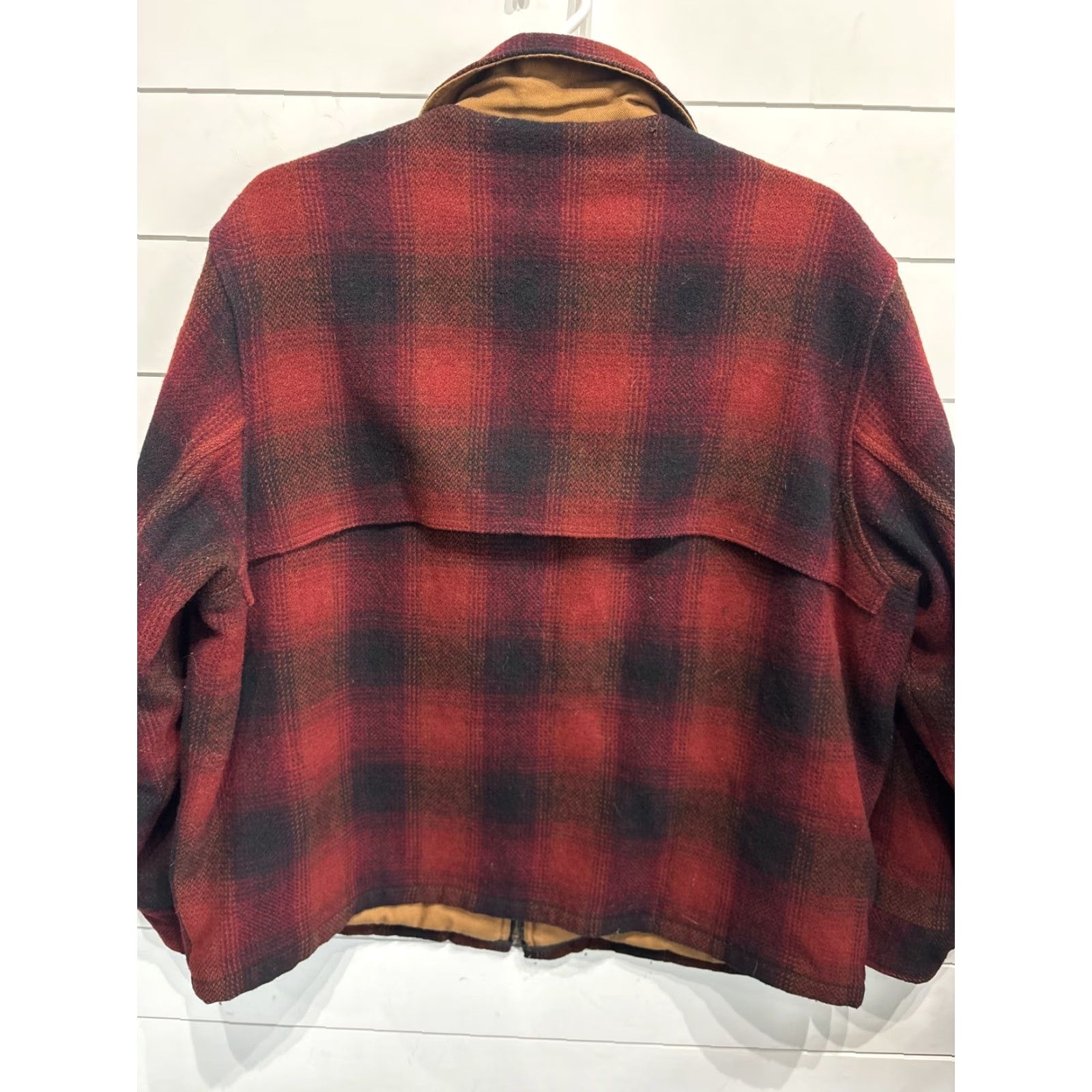 Vintage VINTAGE Woolrich 100% Wool Hunting Plaid Long Jacket Mens XL Red Size US XL / EU 56 / 4 - 5 Thumbnail