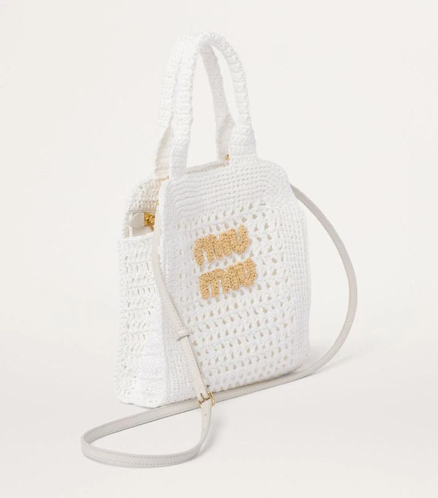Miu Miu o1B3y1r0426 Size: OS / Crochet Tote Bag in White Size ONE SIZE - 3 Thumbnail