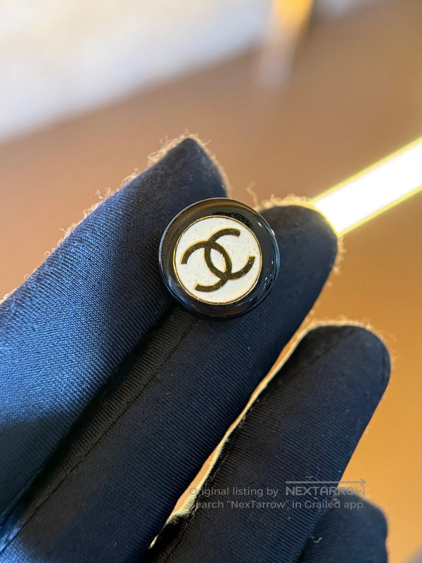 Chanel Chanel Black and White Button Earrings| Size ONE SIZE - 3 Thumbnail