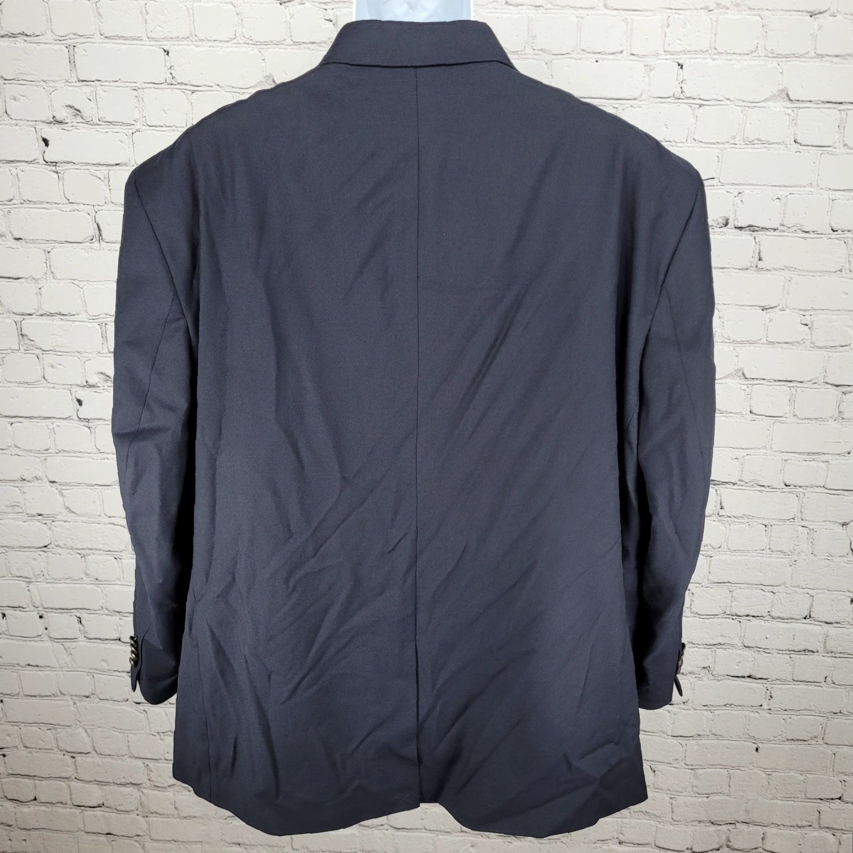 Vintage GS Perfect Fit Navy Stretch 2 Button Notch Blazer Sport Coat 50R Men Jacket Blazer Size 50R - 2 Thumbnail